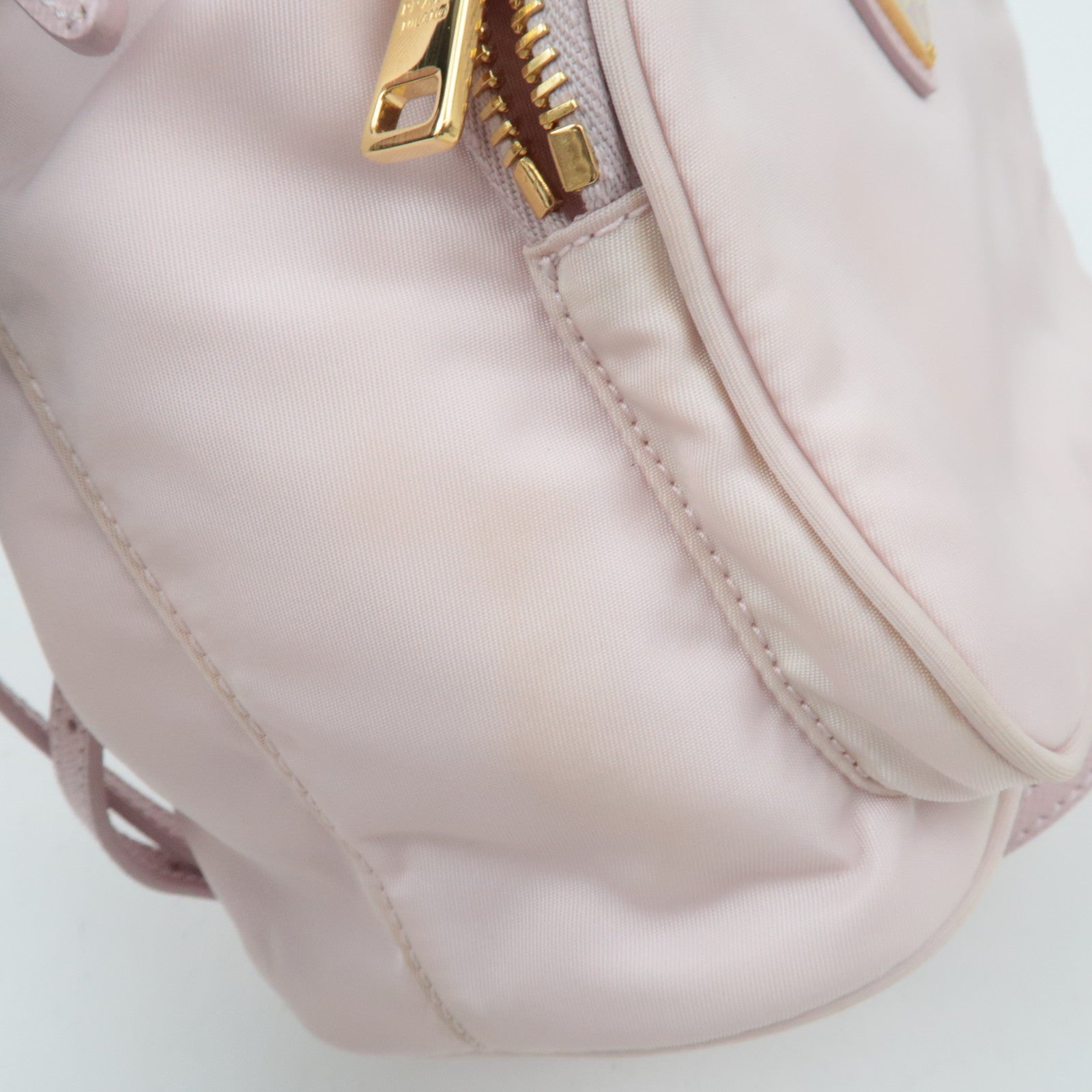 PRADA Bucket 2Way Nylon Shoulder Bag Pale Pink
