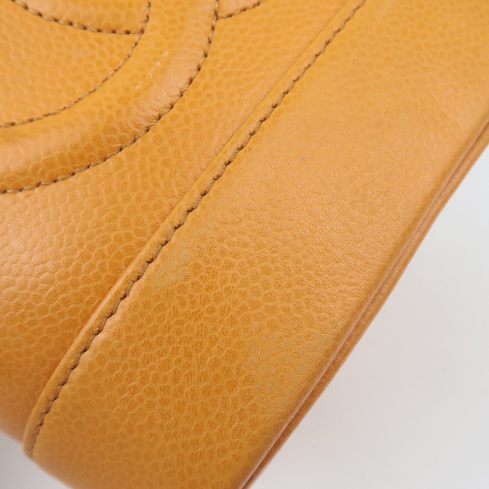 CHANEL Coco Mark Caviarskin Vanity Bag Orange A01998