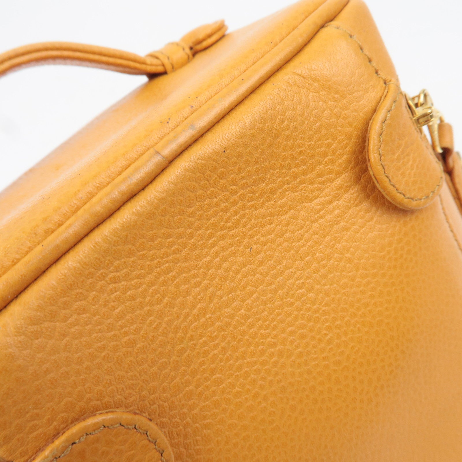 CHANEL Coco Mark Caviarskin Vanity Bag Orange A01998