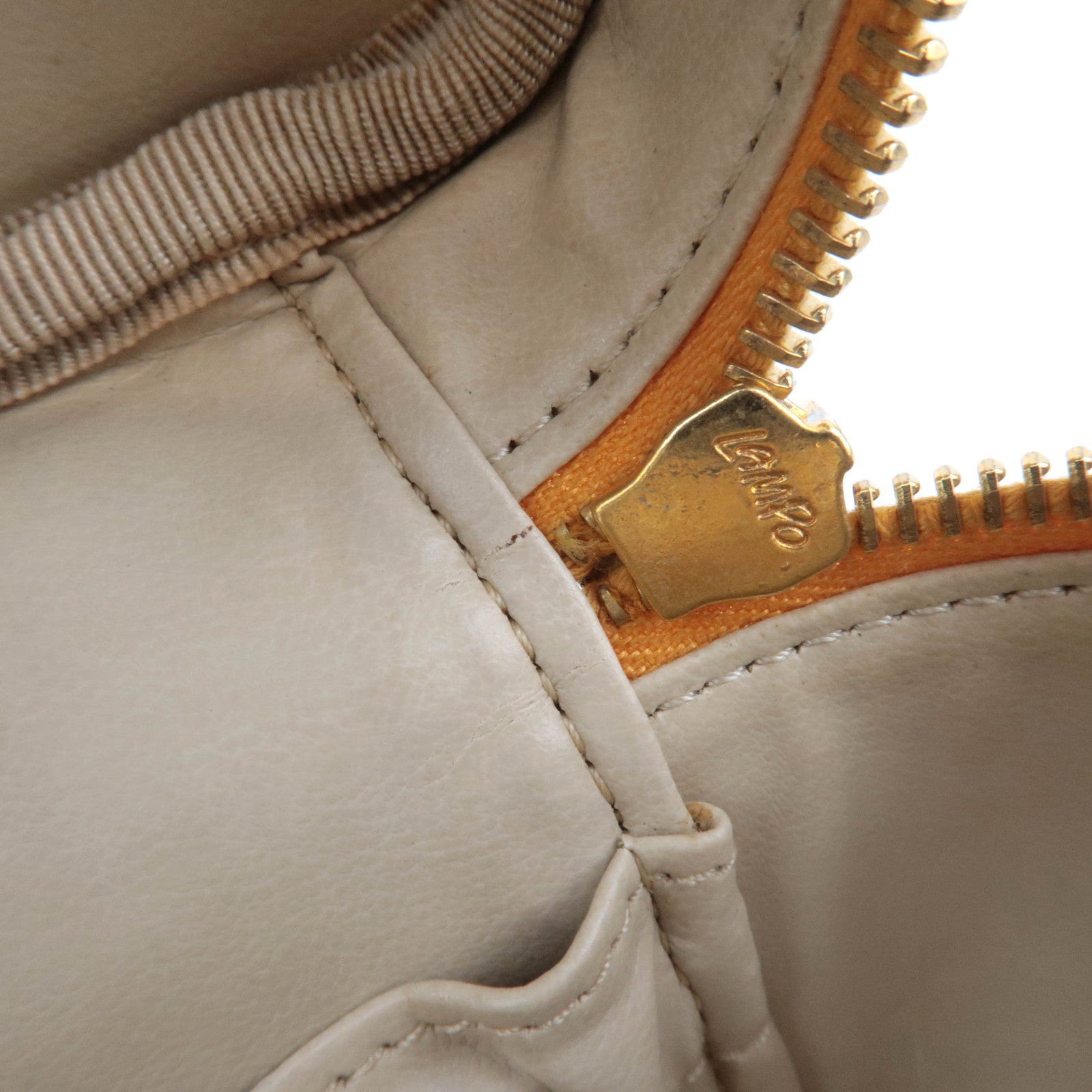 CHANEL Coco Mark Caviarskin Vanity Bag Orange A01998