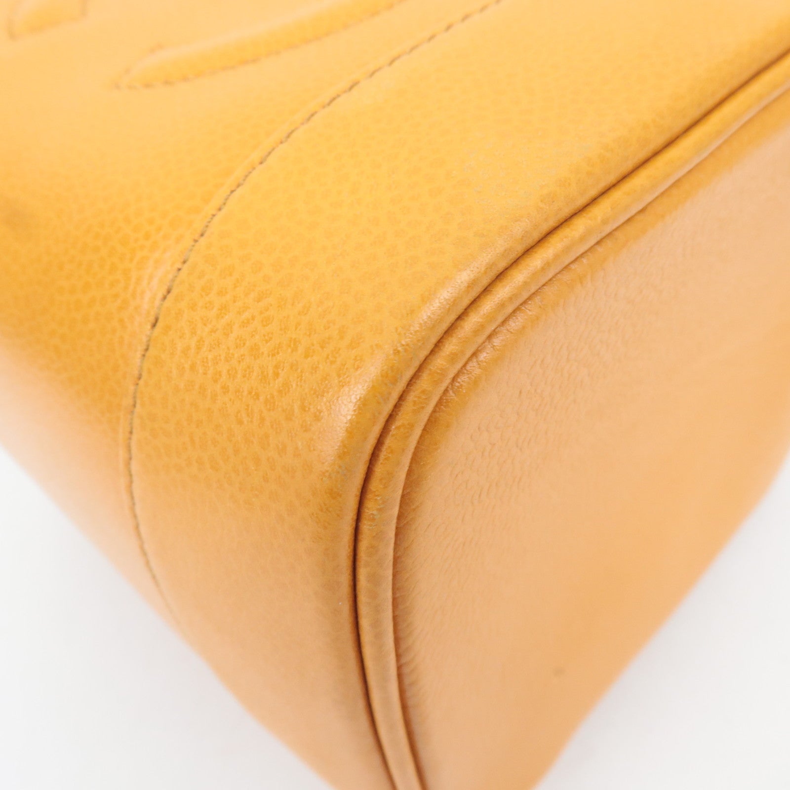 CHANEL Coco Mark Caviarskin Vanity Bag Orange A01998