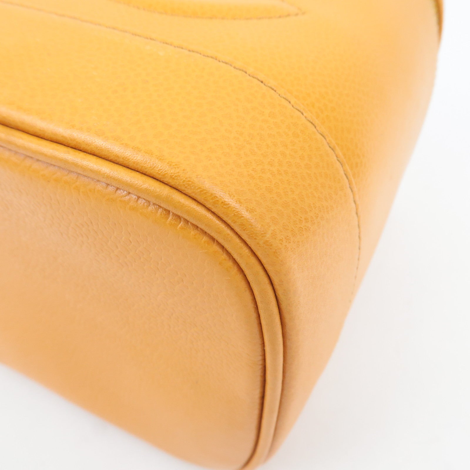 CHANEL Coco Mark Caviarskin Vanity Bag Orange A01998