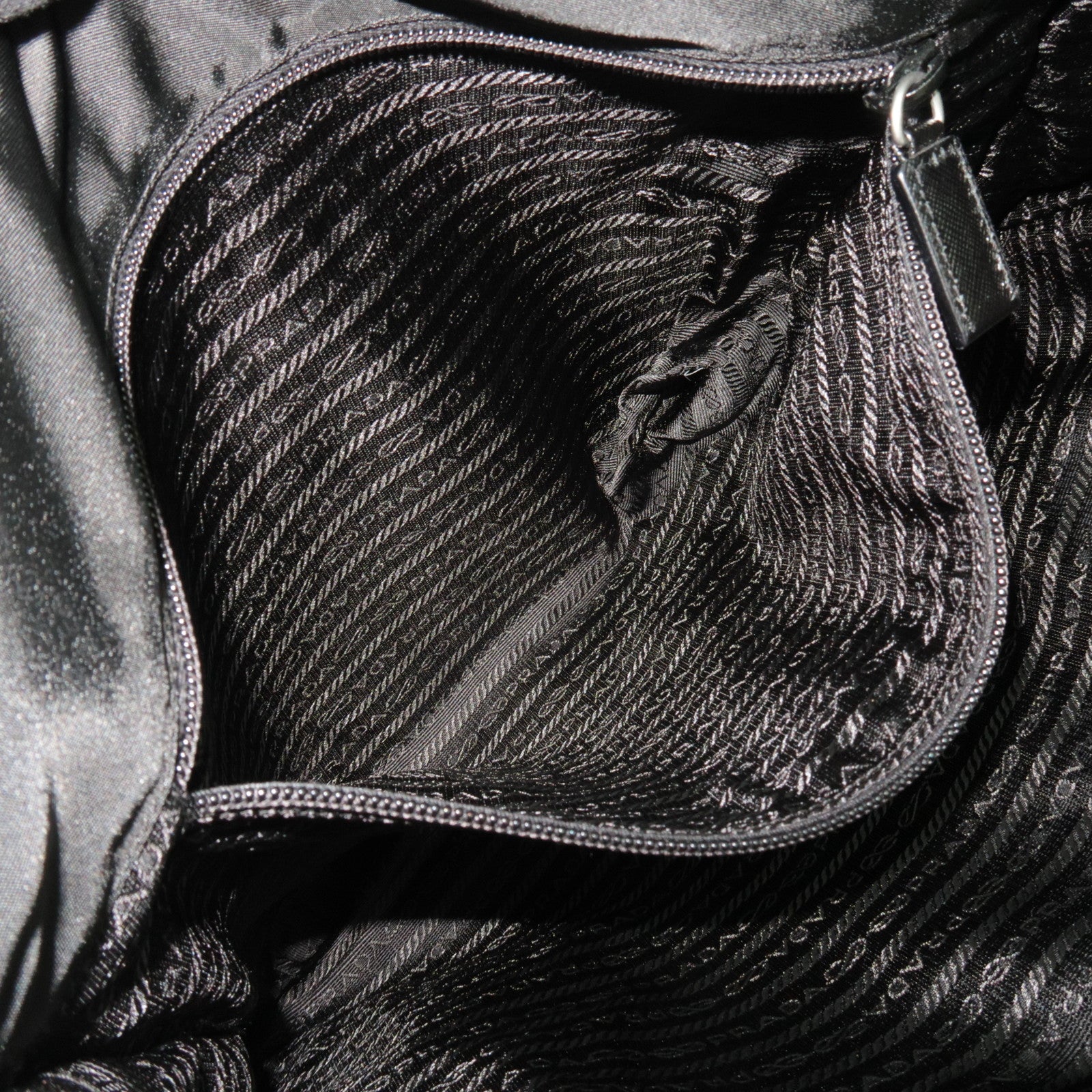 PRADA Large Nylon Shoulder Bag Black VS0255