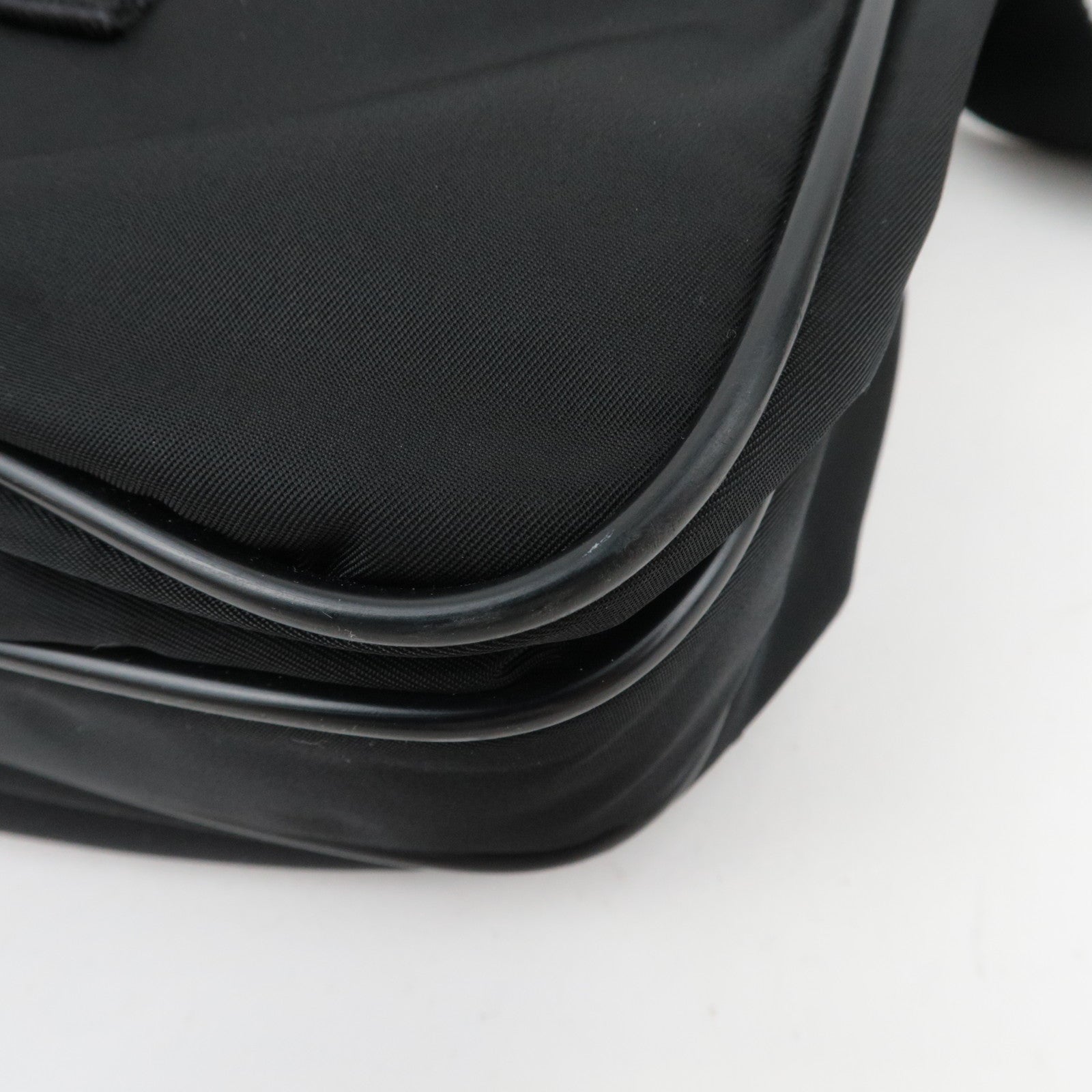 PRADA Large Nylon Shoulder Bag Black VS0255