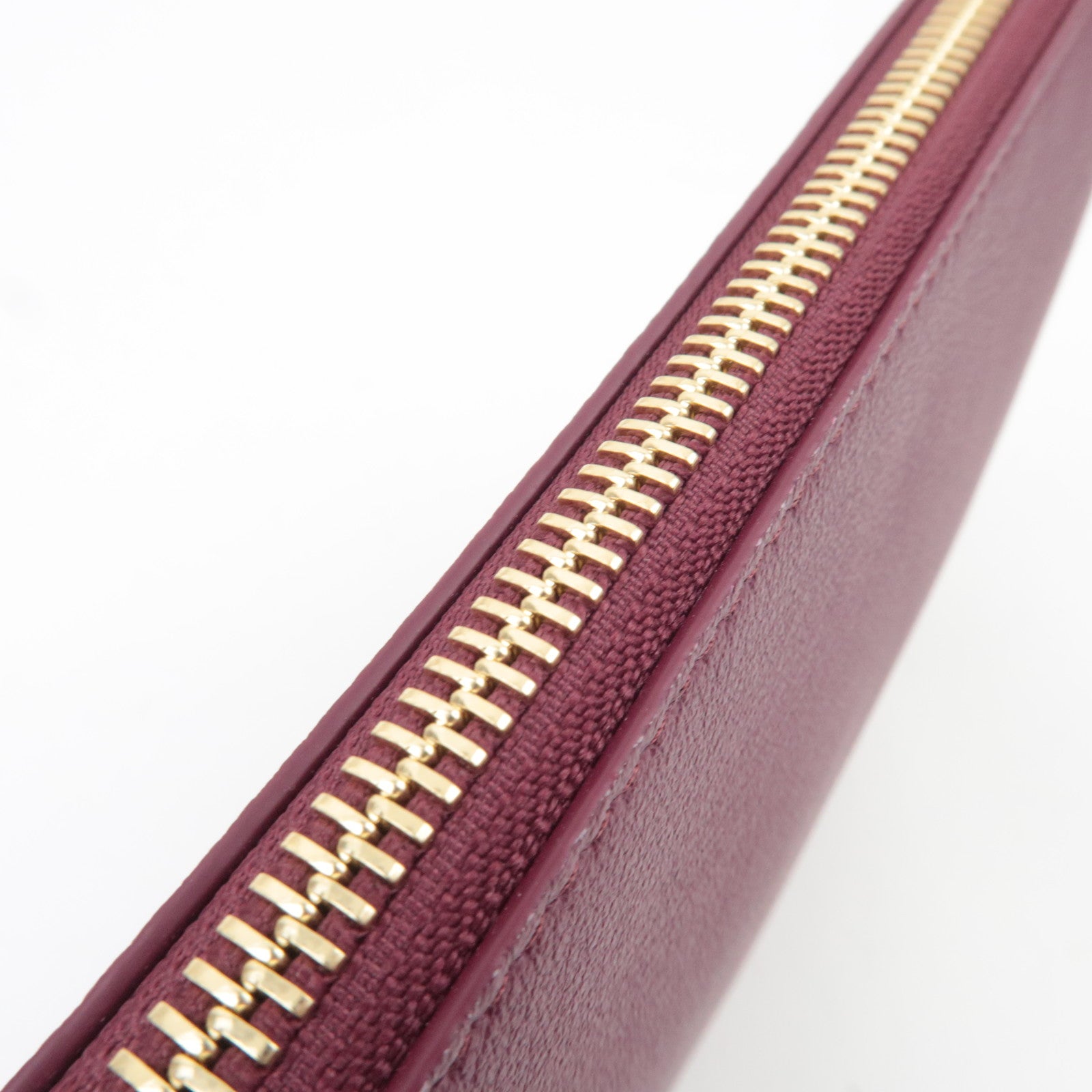 LOEWE Oblong Leather Clutch Bag Bordeaux