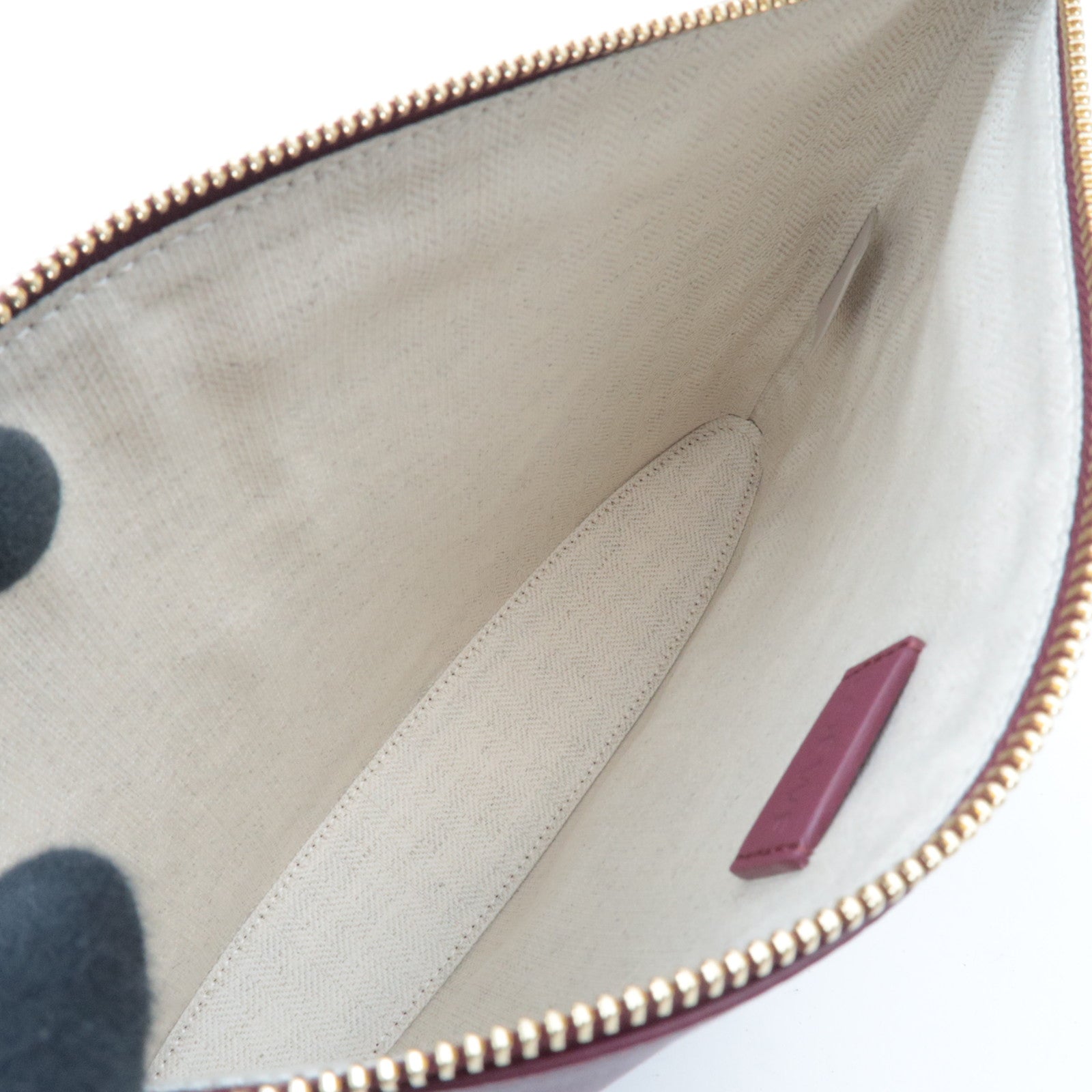 LOEWE Oblong Leather Clutch Bag Bordeaux