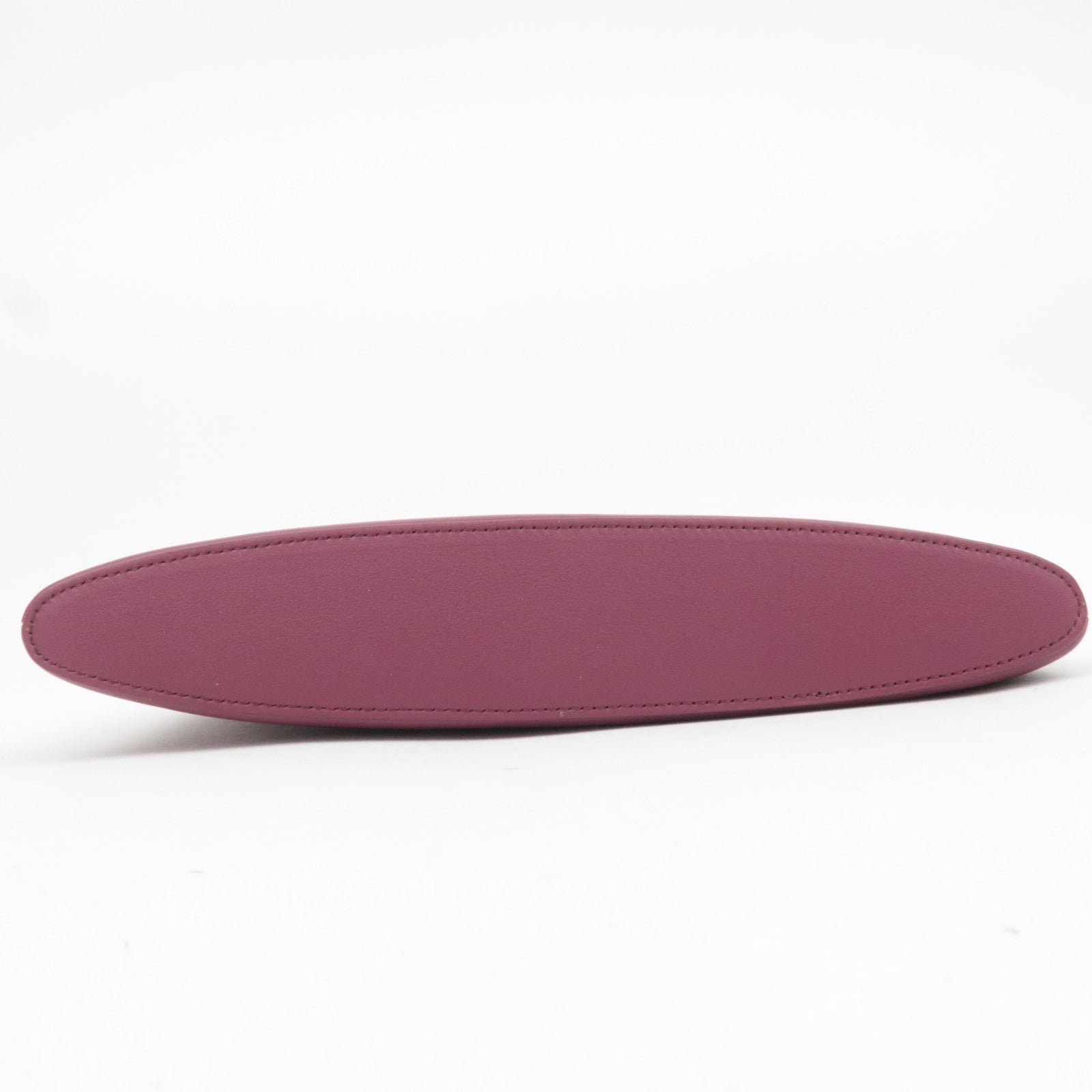 LOEWE Oblong Leather Clutch Bag Bordeaux