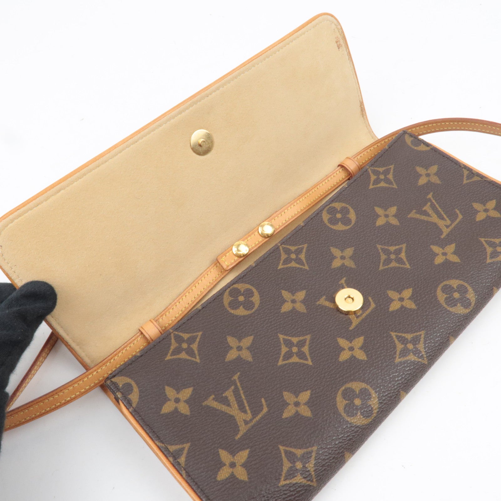 Louis Vuitton Monogram Pochette Twin GM Shoulder Bag M51852