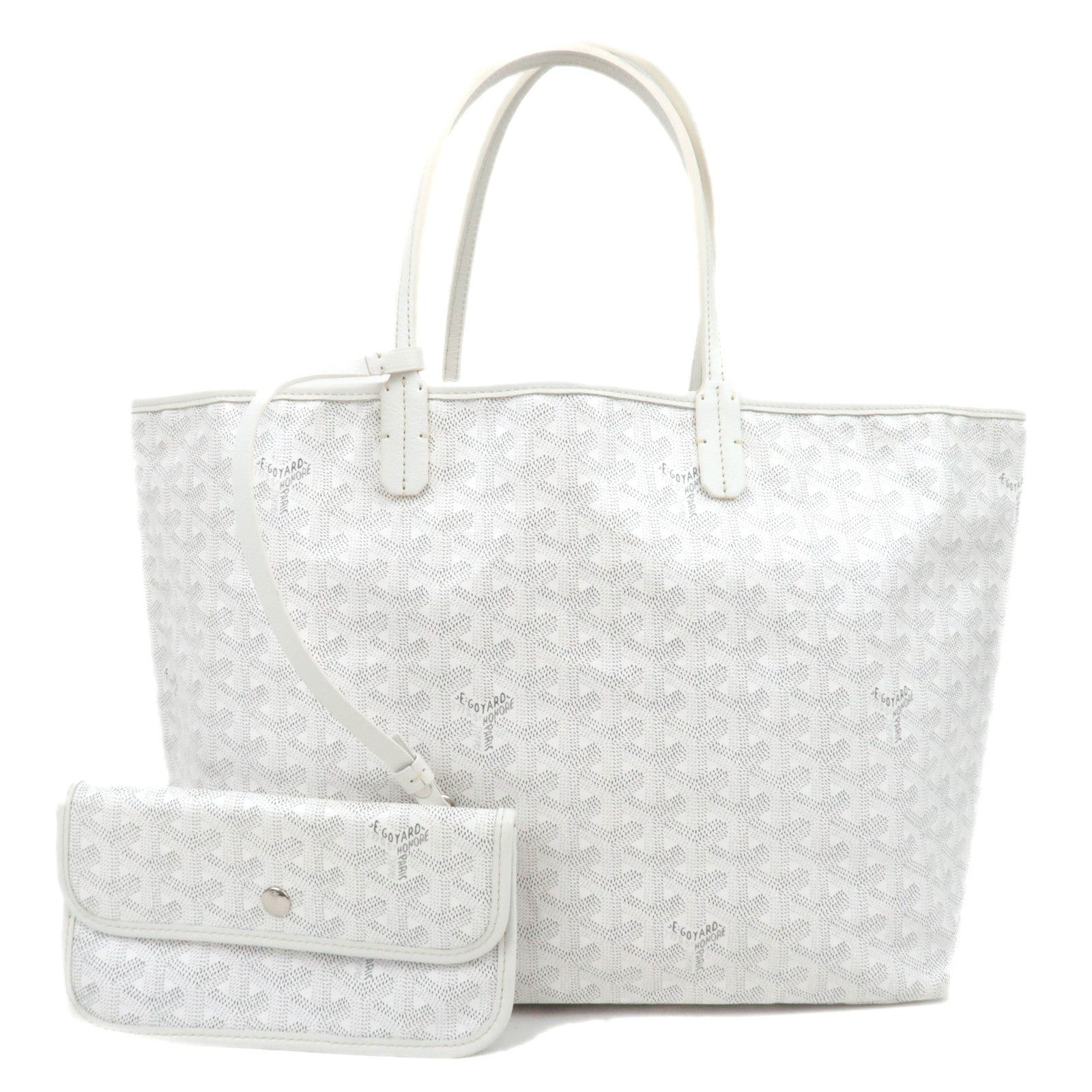 GOYARD Herringbone Saint Louis PM Tote Bag White88070