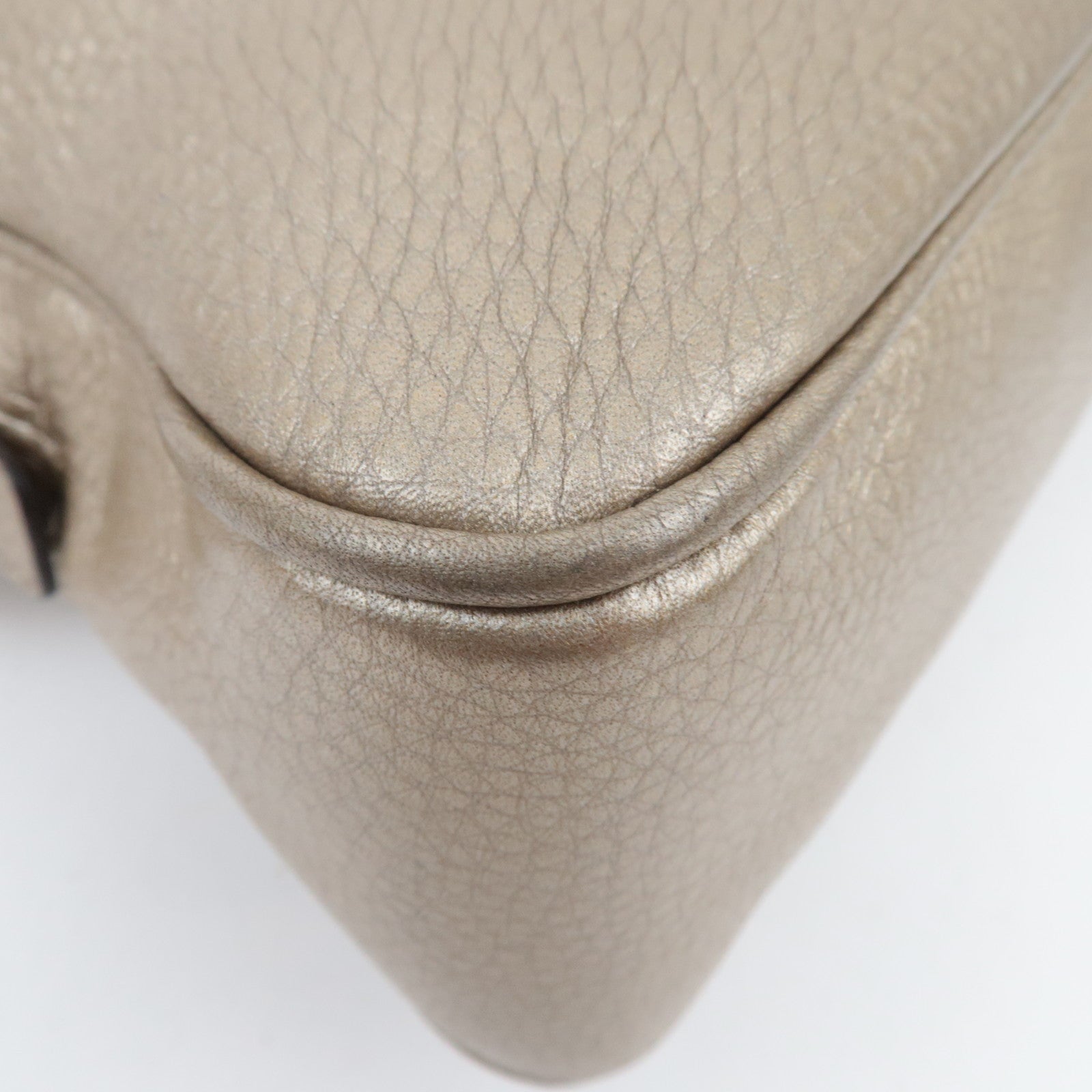 GUCCI Soho Interlocking G Leather Chain Shoulder Bag Gold 308983