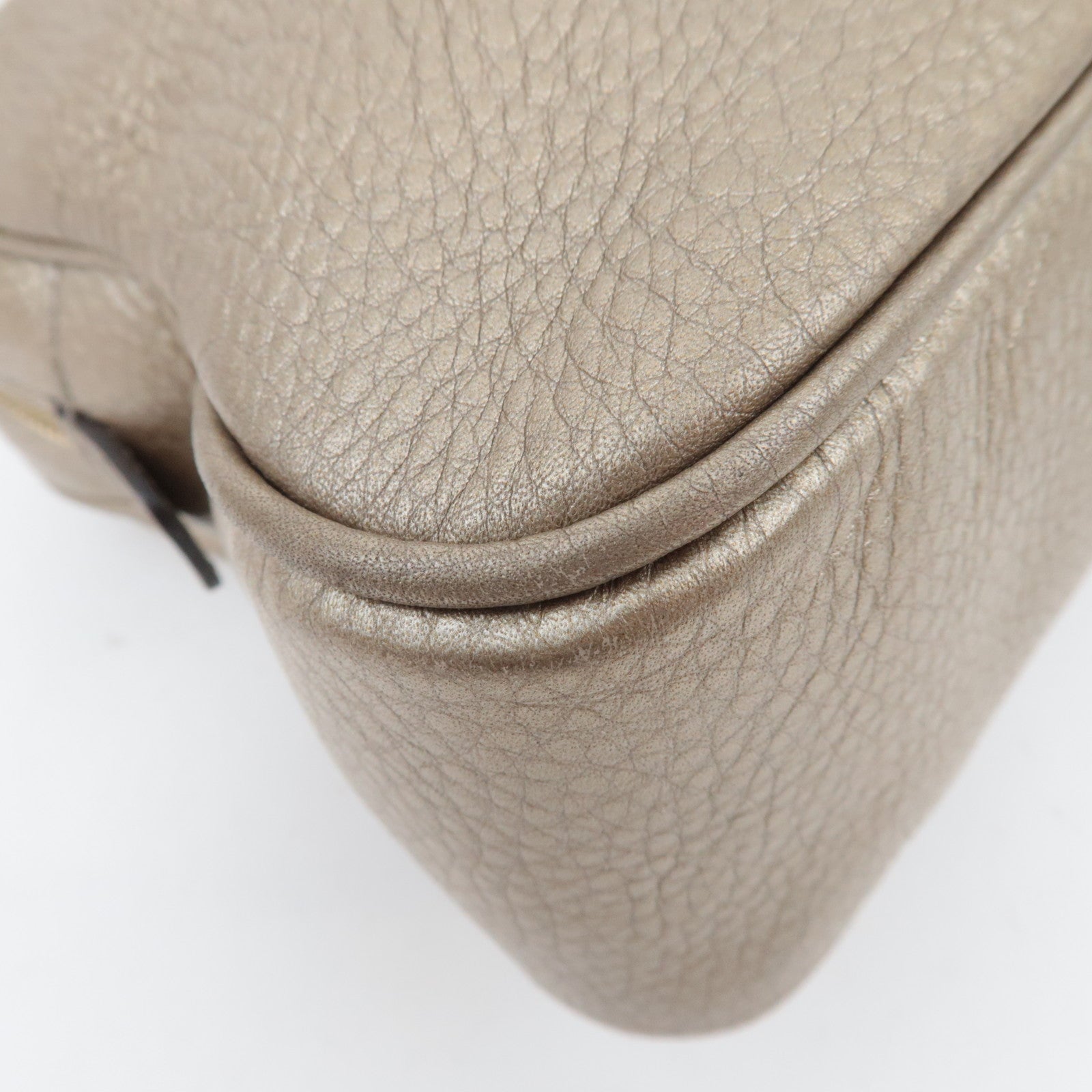 GUCCI Soho Interlocking G Leather Chain Shoulder Bag Gold 308983