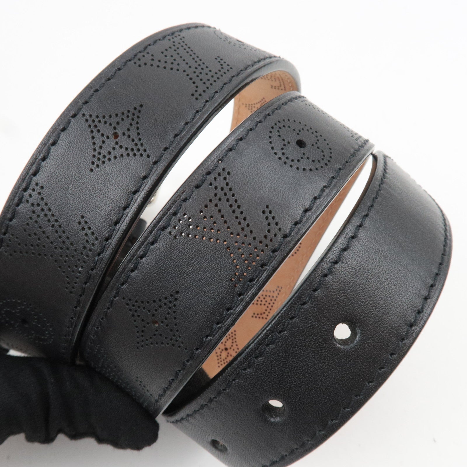 Louis Vuitton Monogram Mahina Ceinture Perfo Belt 90/36 Noir M6931