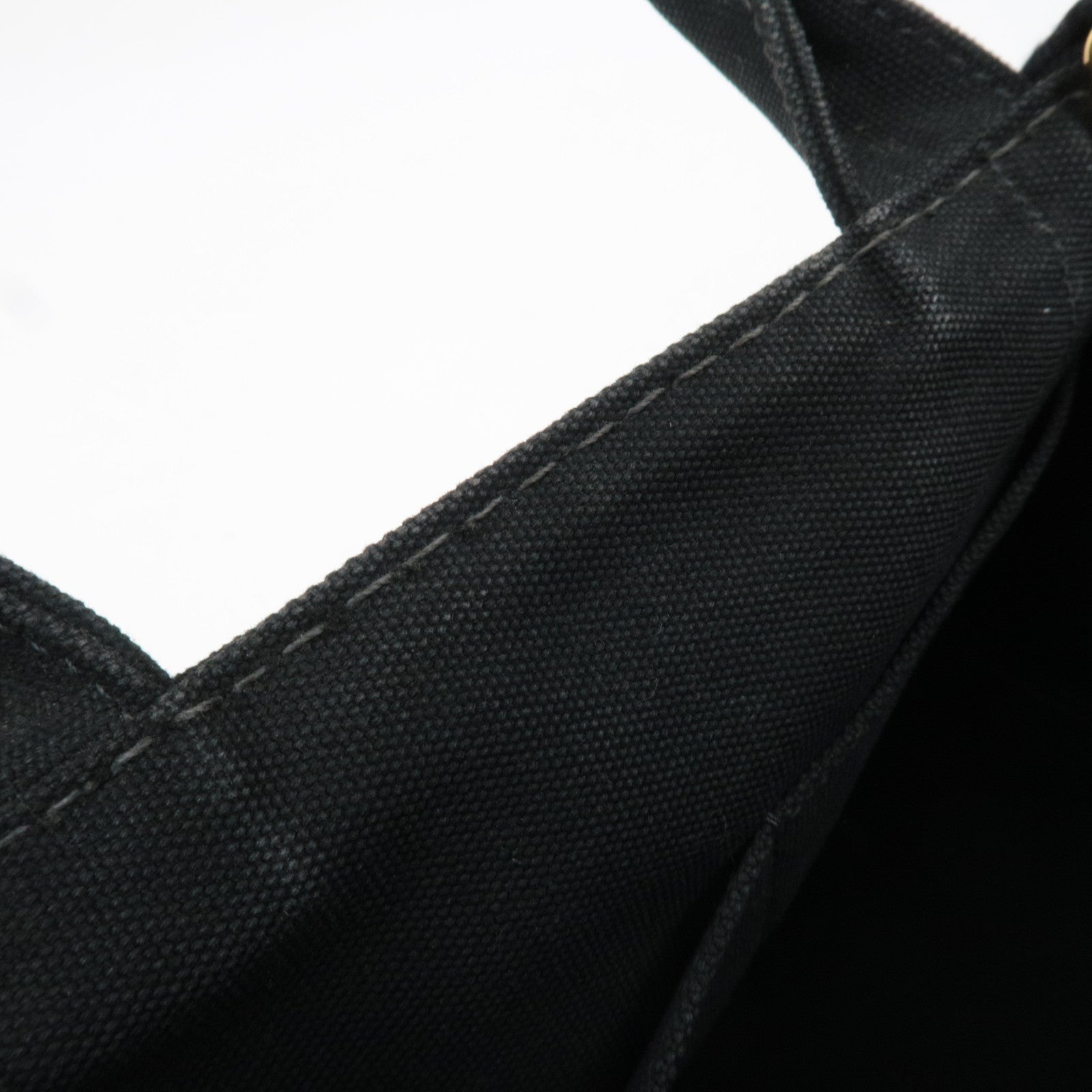 PRADA Canapa Mini 2Way Canvas Tote Bag Black 1BG439