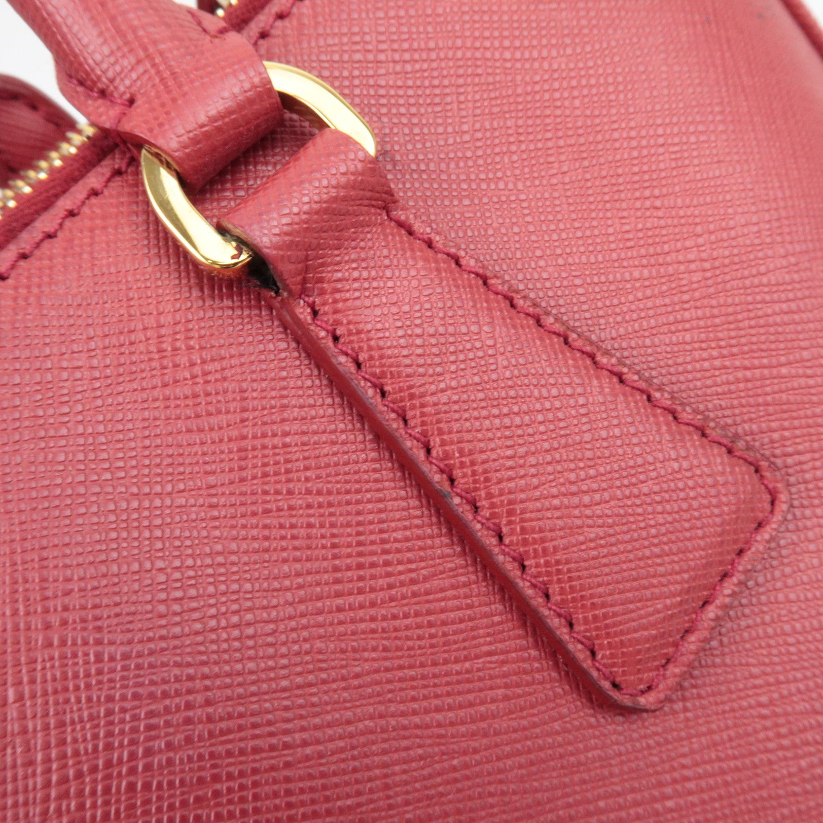 PRADA Galleria Saffiano Leather 2Way Handbag Red