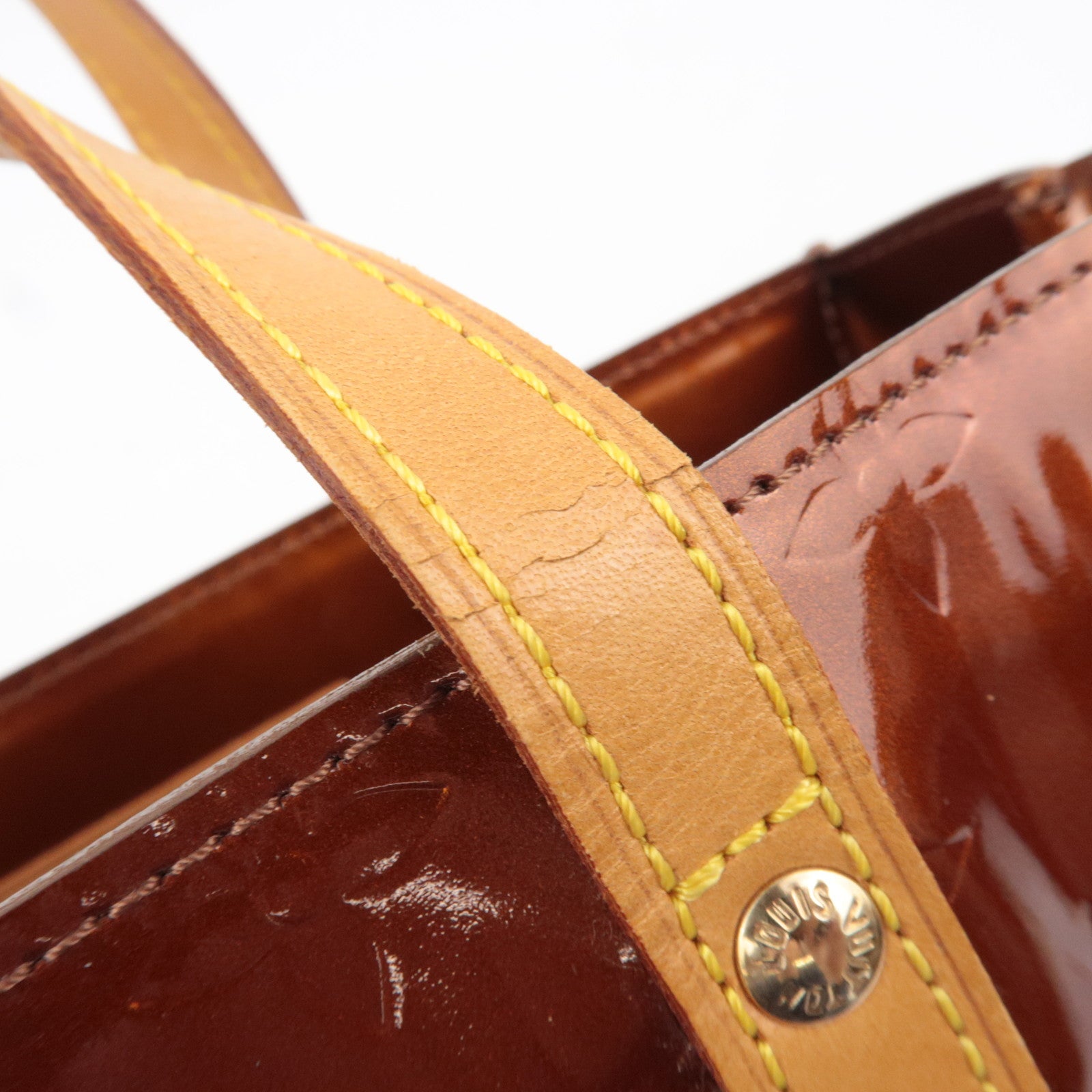 Louis Vuitton Monogram Vernis Reade PM Handbag Bronze M91146