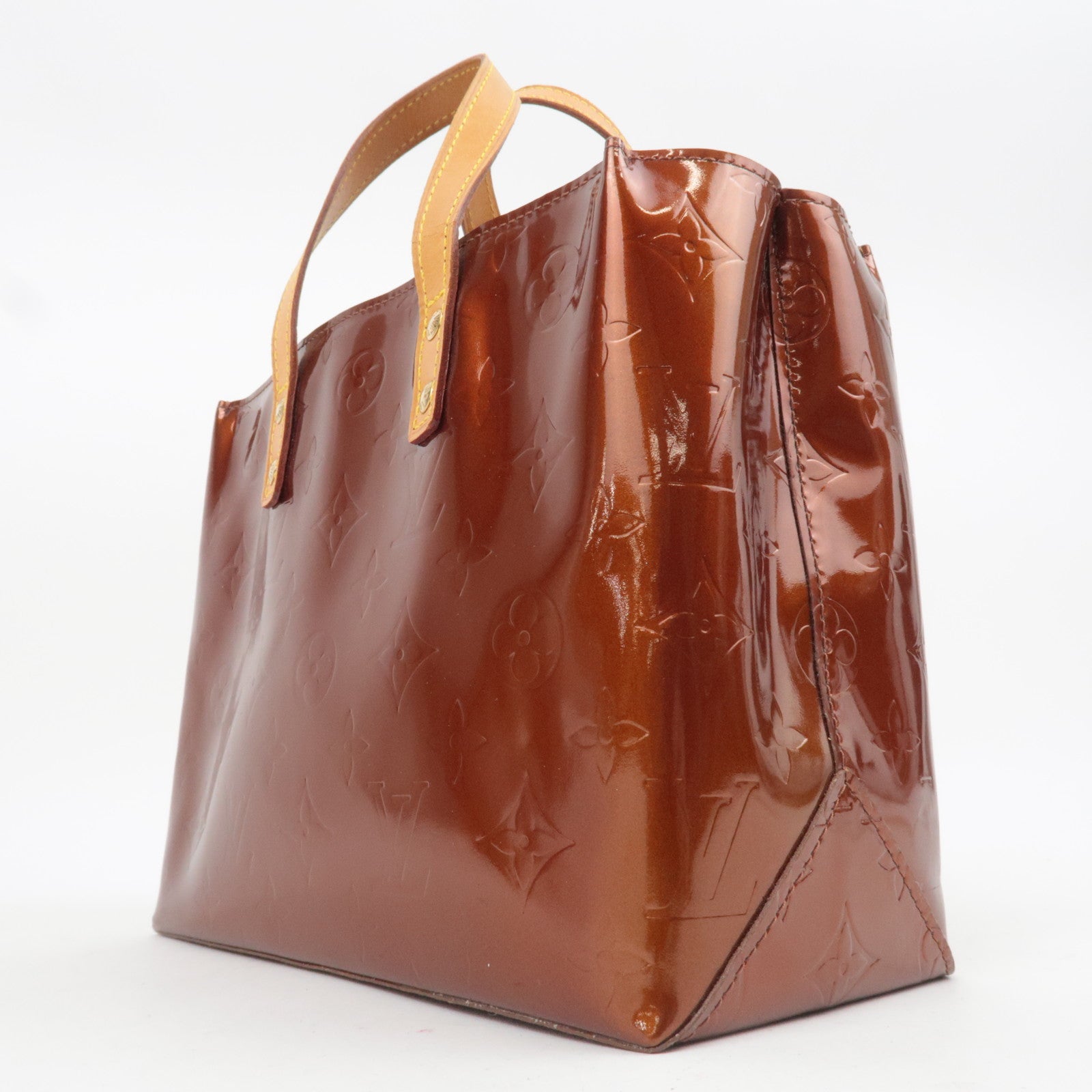 Louis Vuitton Monogram Vernis Reade PM Handbag Bronze M91146