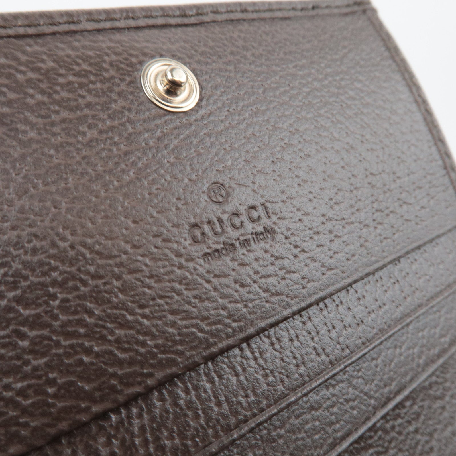 GUCCI Ophidia Sherry GG Supreme Wallet Beige Brown 838487