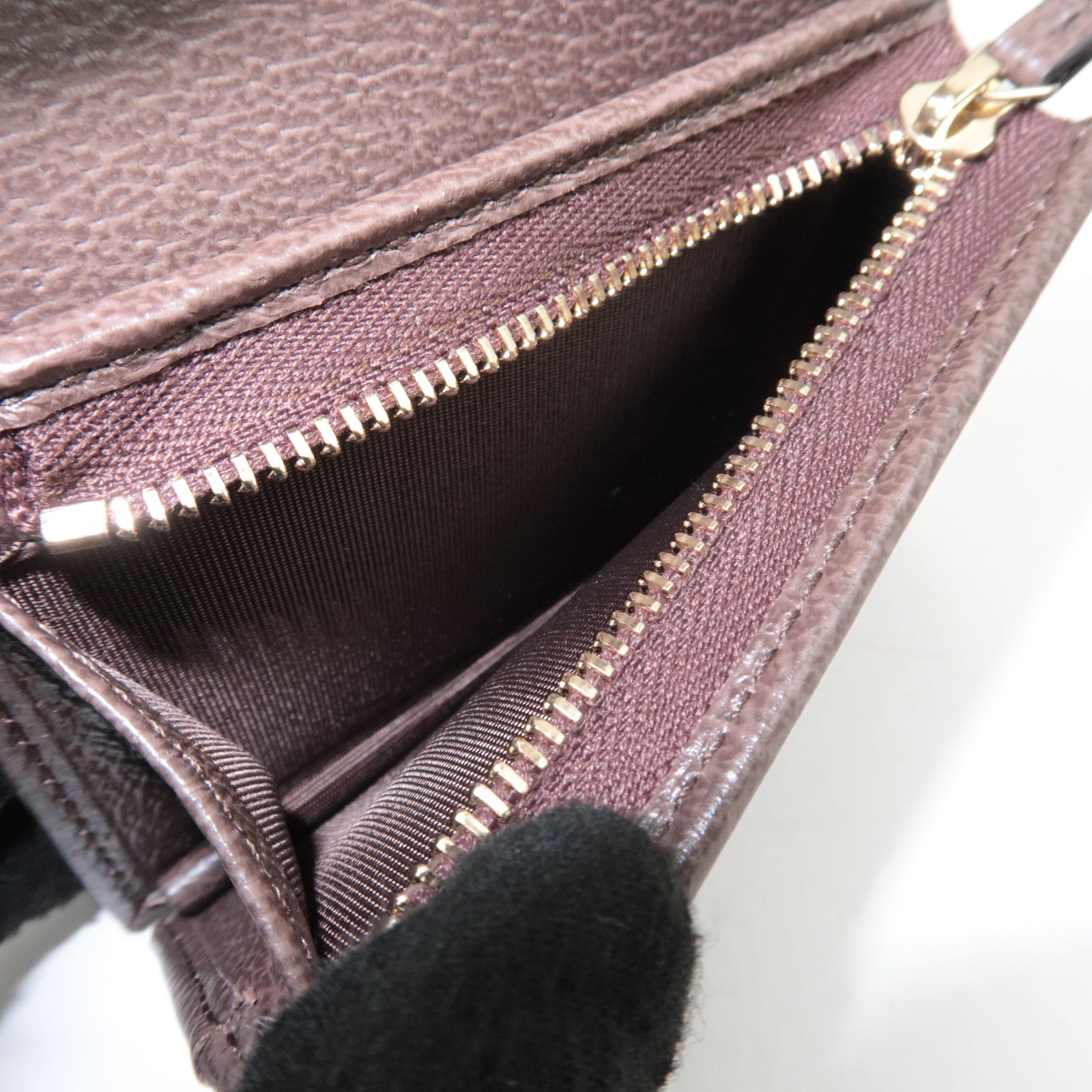 GUCCI Ophidia Sherry GG Supreme Wallet Beige Brown 838487