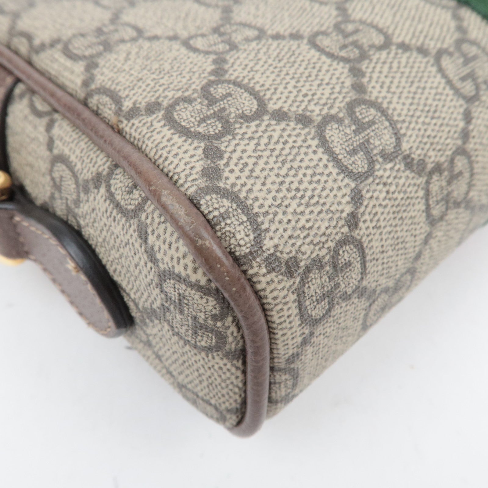 GUCCI Ophidia Sherry GG Supreme Shoulder Bag Beige Brown 517350