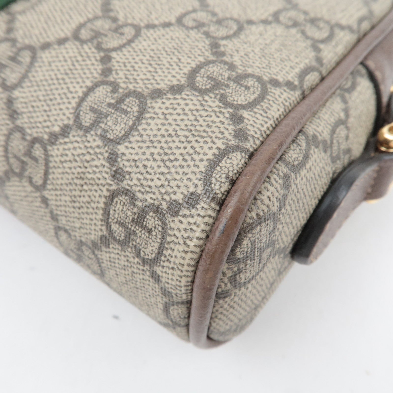 GUCCI Ophidia Sherry GG Supreme Shoulder Bag Beige Brown 517350