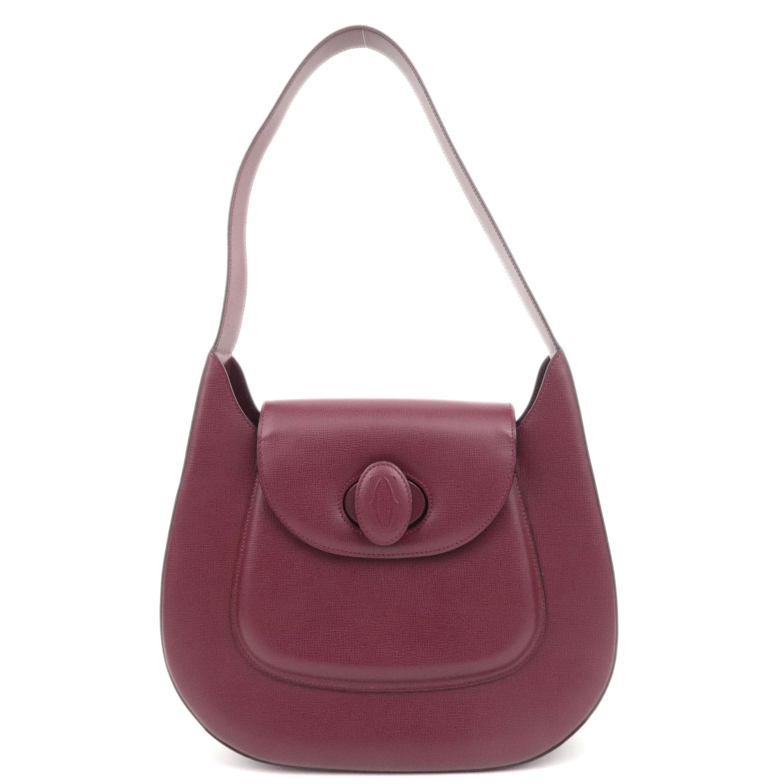 Cartier Must Lline Turnlock Leather Shoulder Bag Bordeaux88131