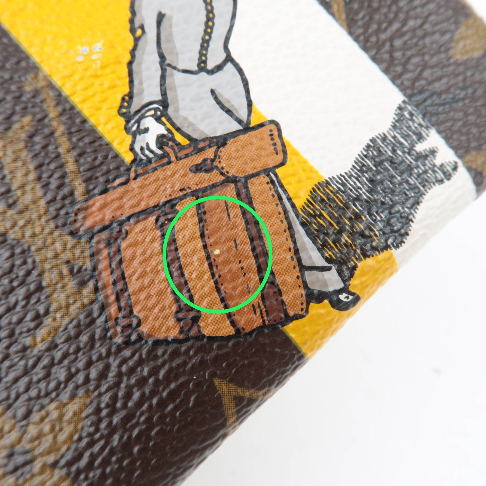 Louis Vuitton Monogram Groom Pochette Cles Coin Case Jaune M60033