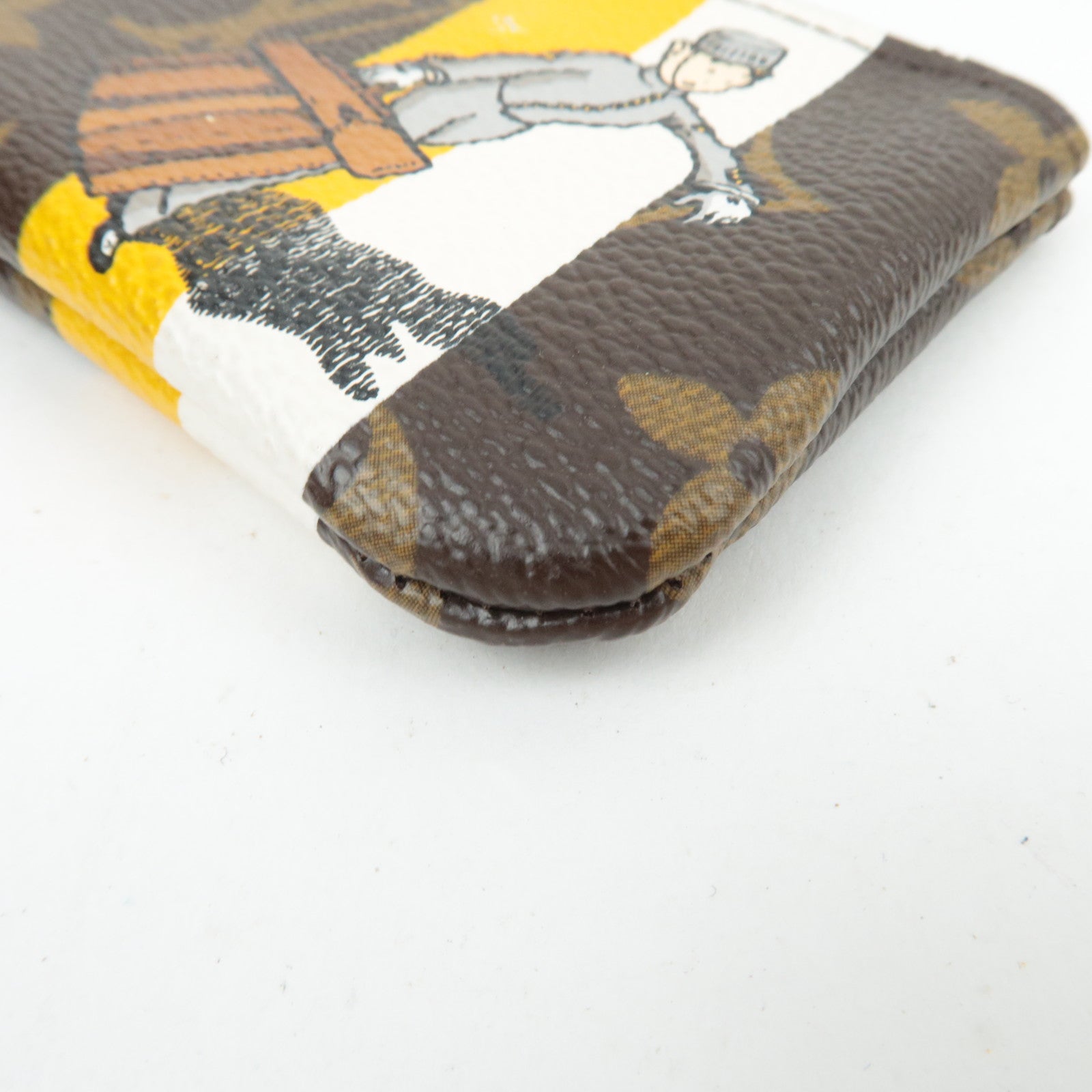 Louis Vuitton Monogram Groom Pochette Cles Coin Case Jaune M60033