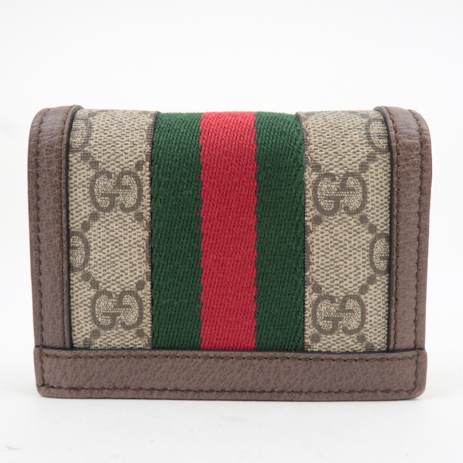 GUCCI Ophidia Sherry GG Supreme Wallet Beige 523155