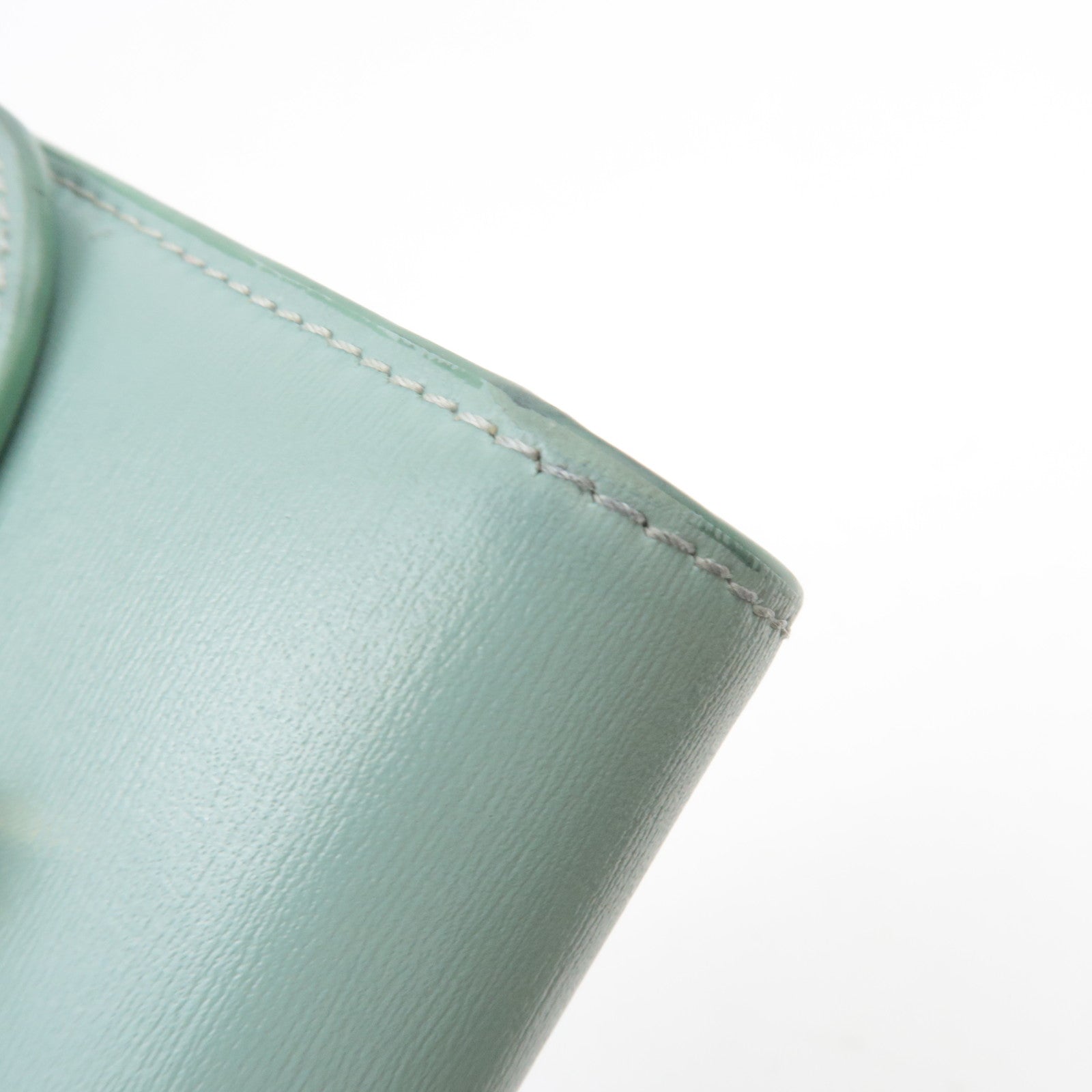 CELINE Triomphe Leather Wallet Mint Green