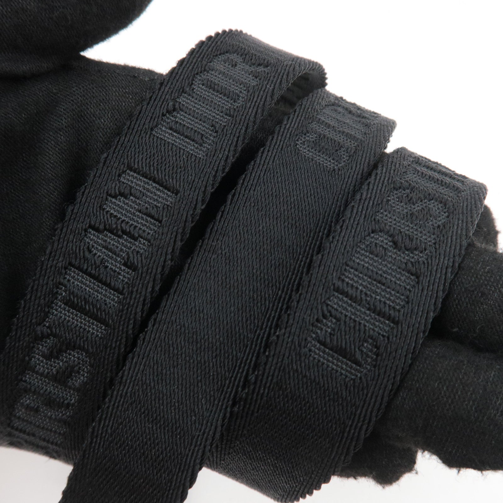 Christian Dior Canvas Belt Black Gold HDW