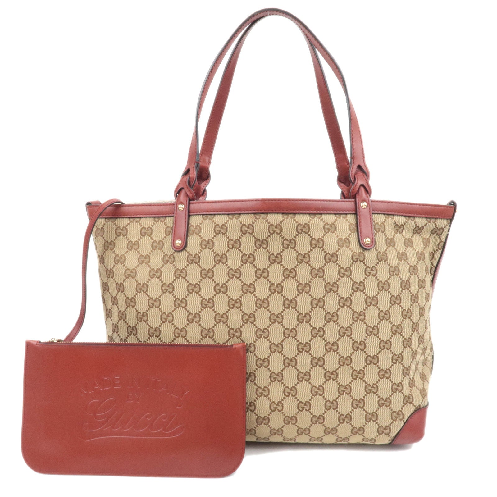 GUCCI GG Canvas Tote Bag Beige Brown 24720988188
