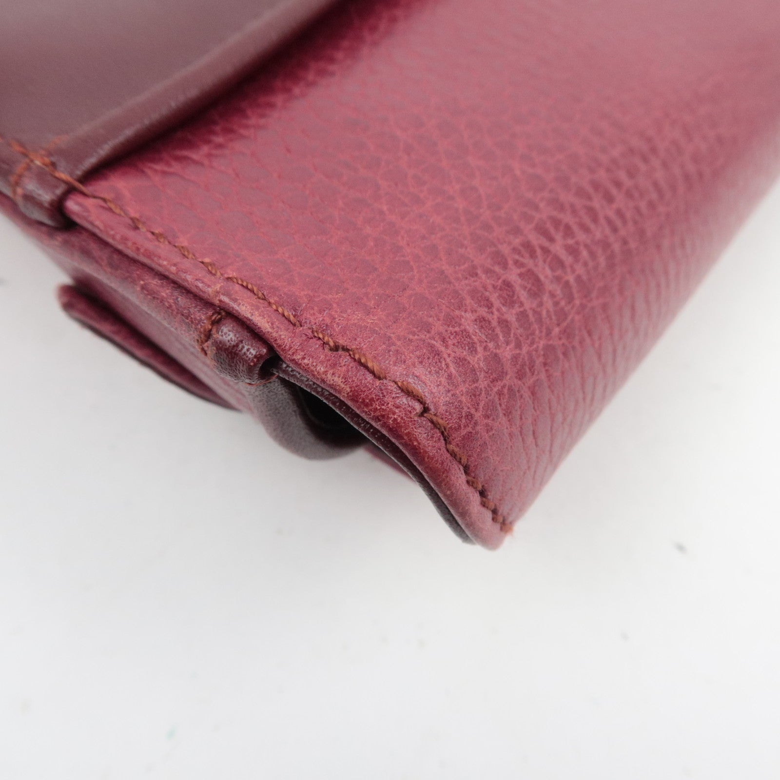 Cartier Must Line Leather Clutch Bag Bordeaux