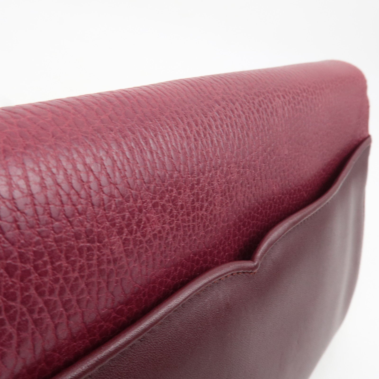 Cartier Must Line Leather Clutch Bag Bordeaux