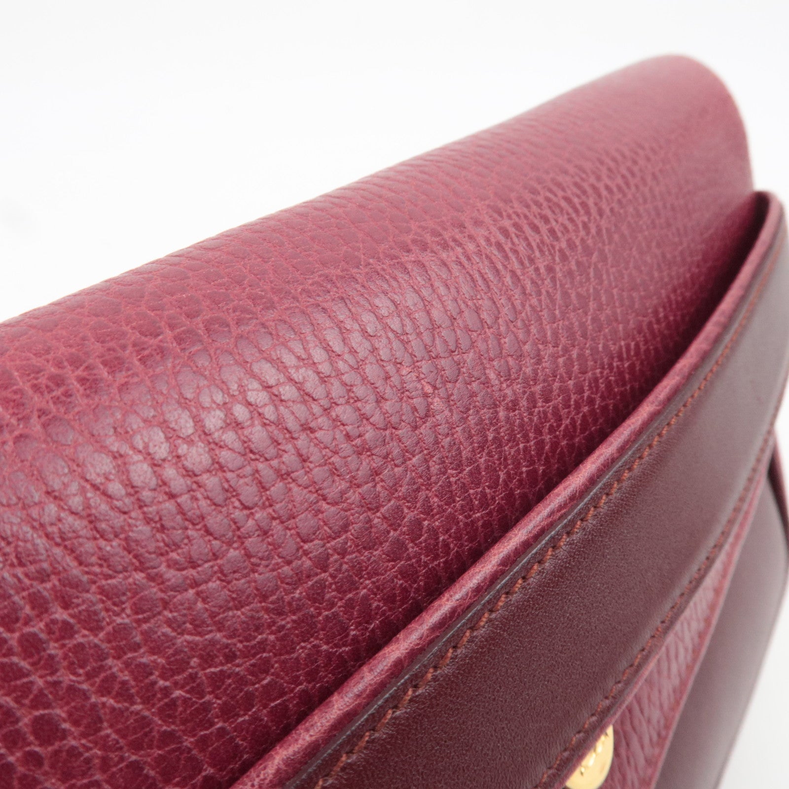 Cartier Must Line Leather Clutch Bag Bordeaux
