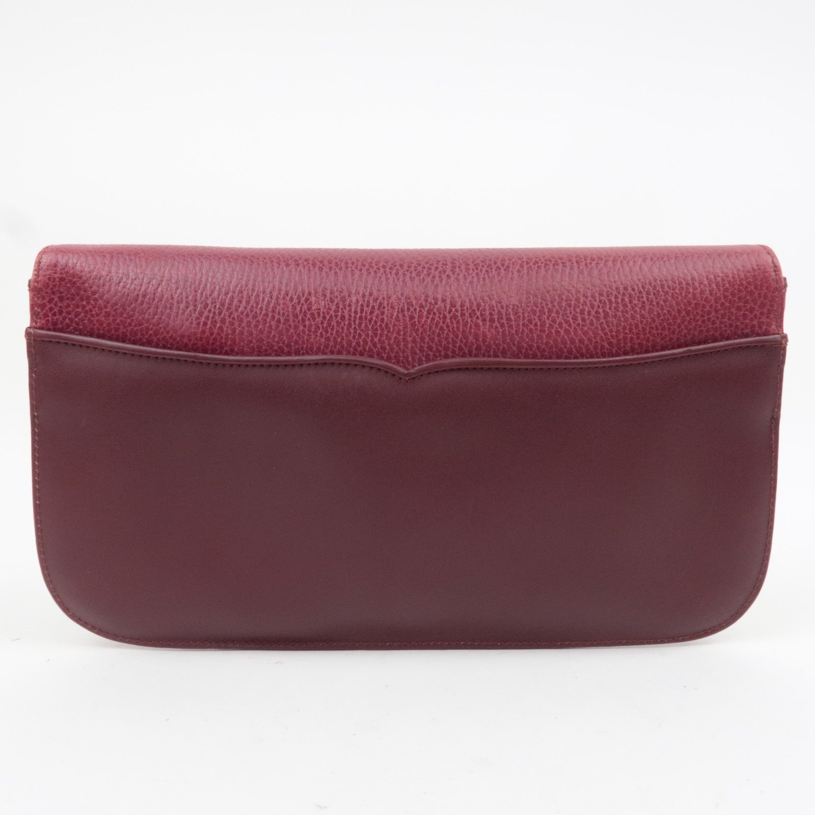 Cartier Must Line Leather Clutch Bag Bordeaux