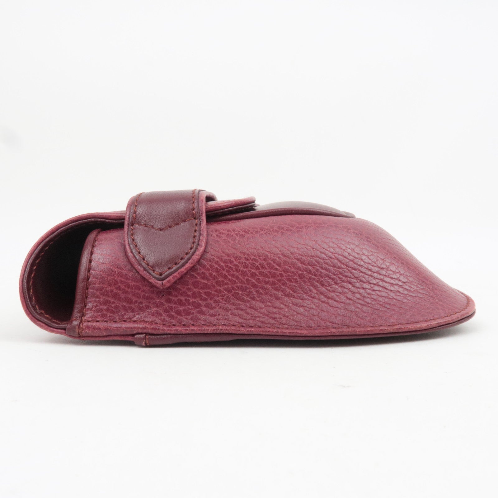 Cartier Must Line Leather Clutch Bag Bordeaux