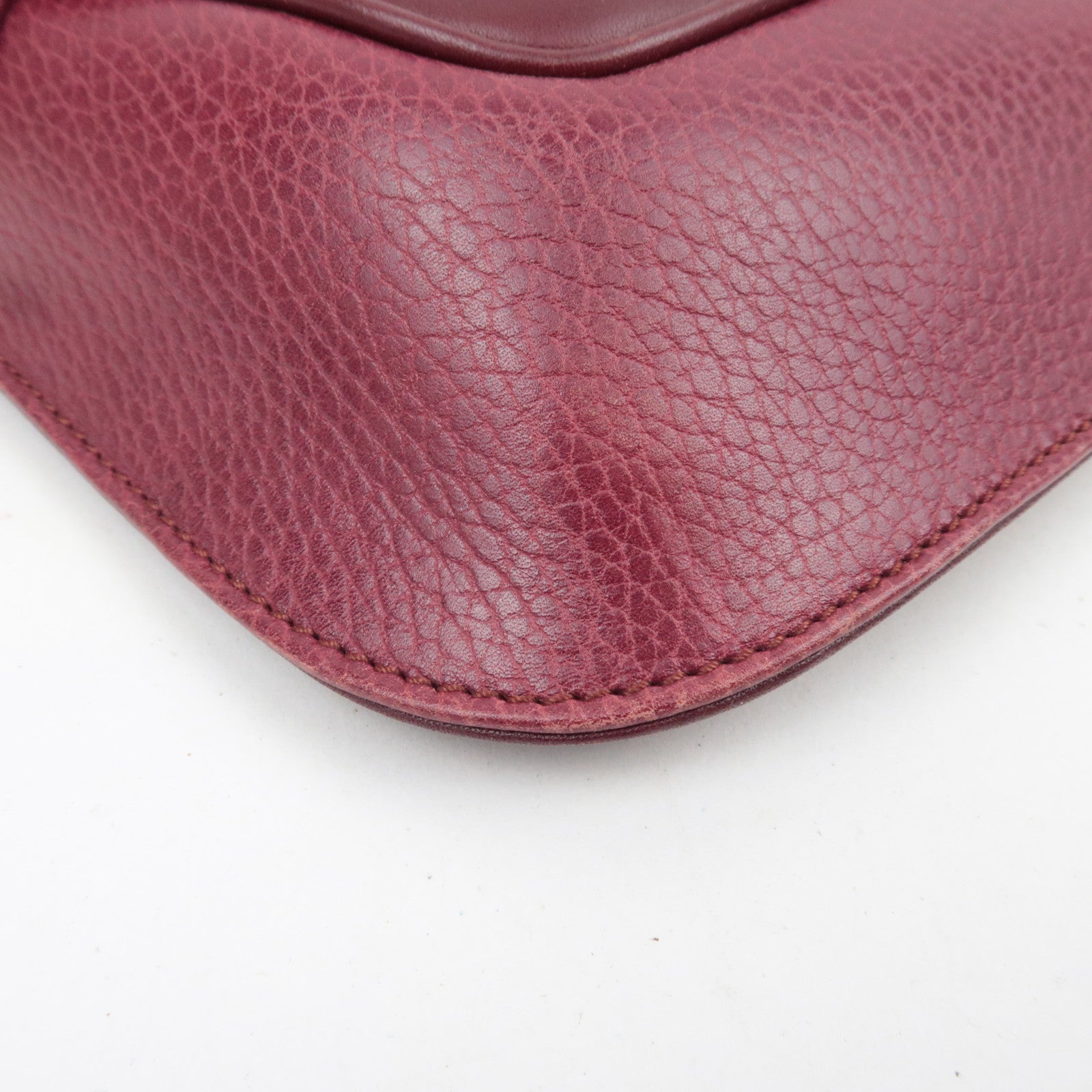 Cartier Must Line Leather Clutch Bag Bordeaux