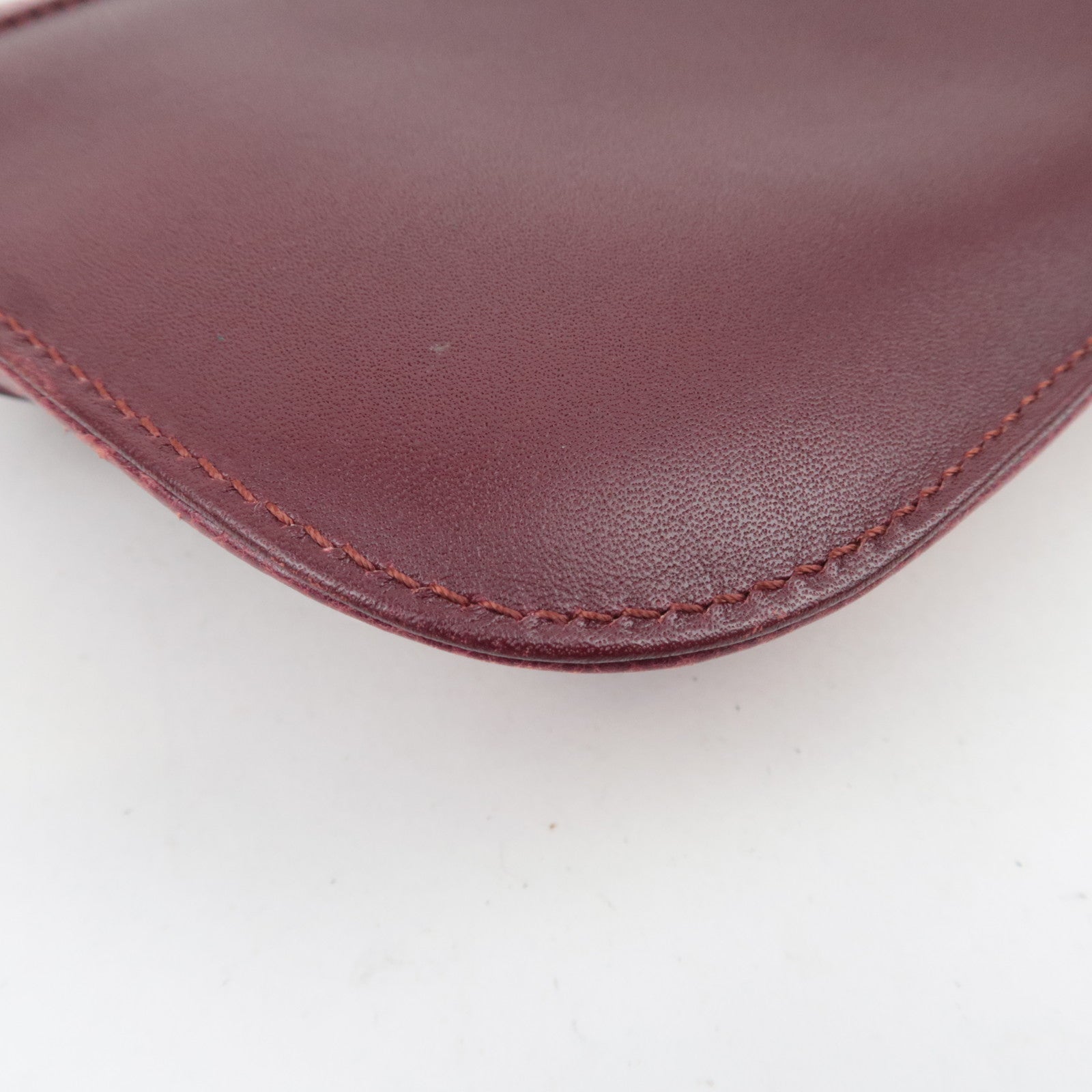 Cartier Must Line Leather Clutch Bag Bordeaux