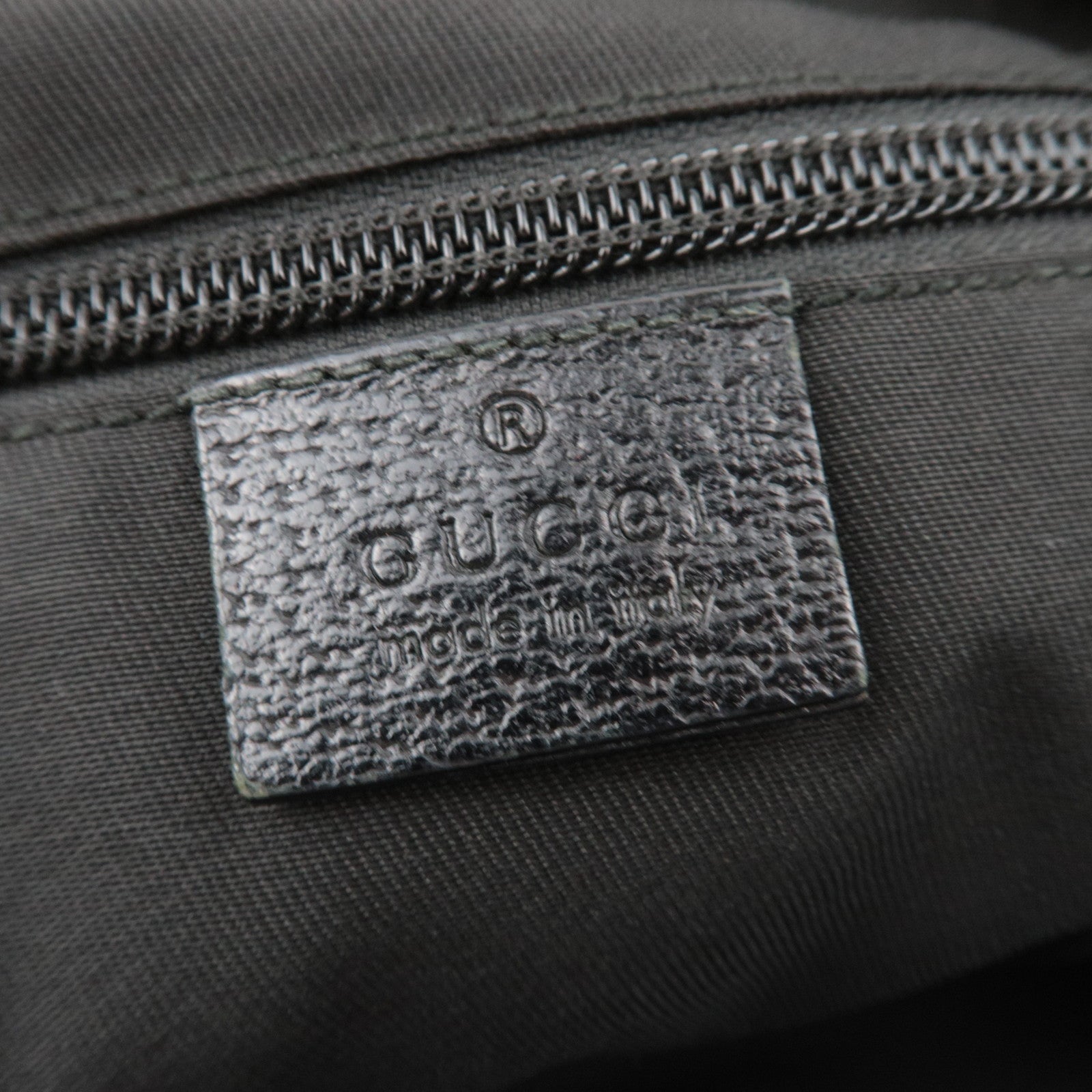 GUCCI Sherry GG Canvas Shoulder Bag Black 181092
