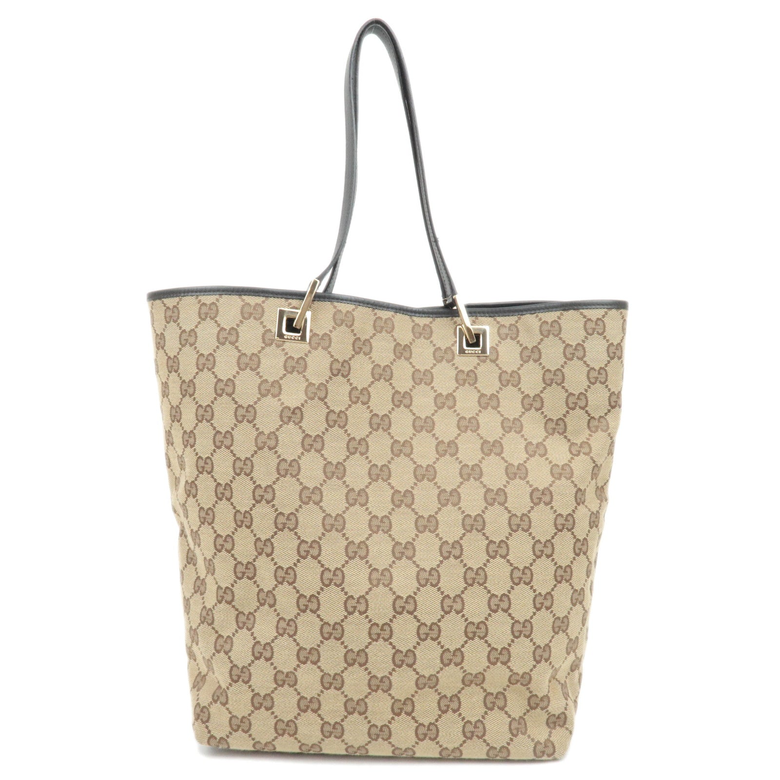 GUCCI GG Canvas Tote Bag Beige Brown 002.109888238