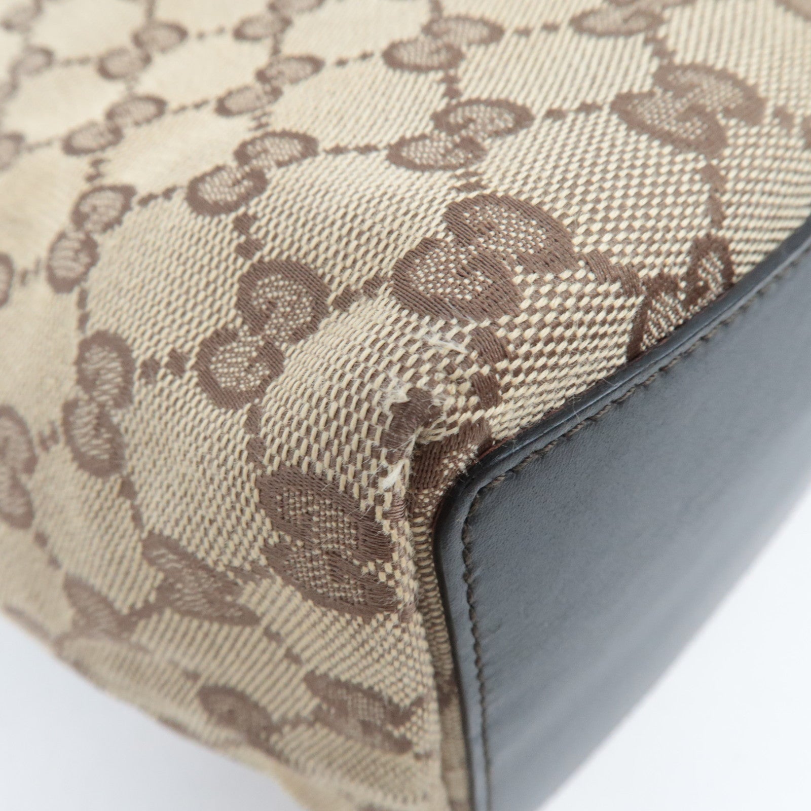 GUCCI GG Canvas Tote Bag Beige Brown 002.1098