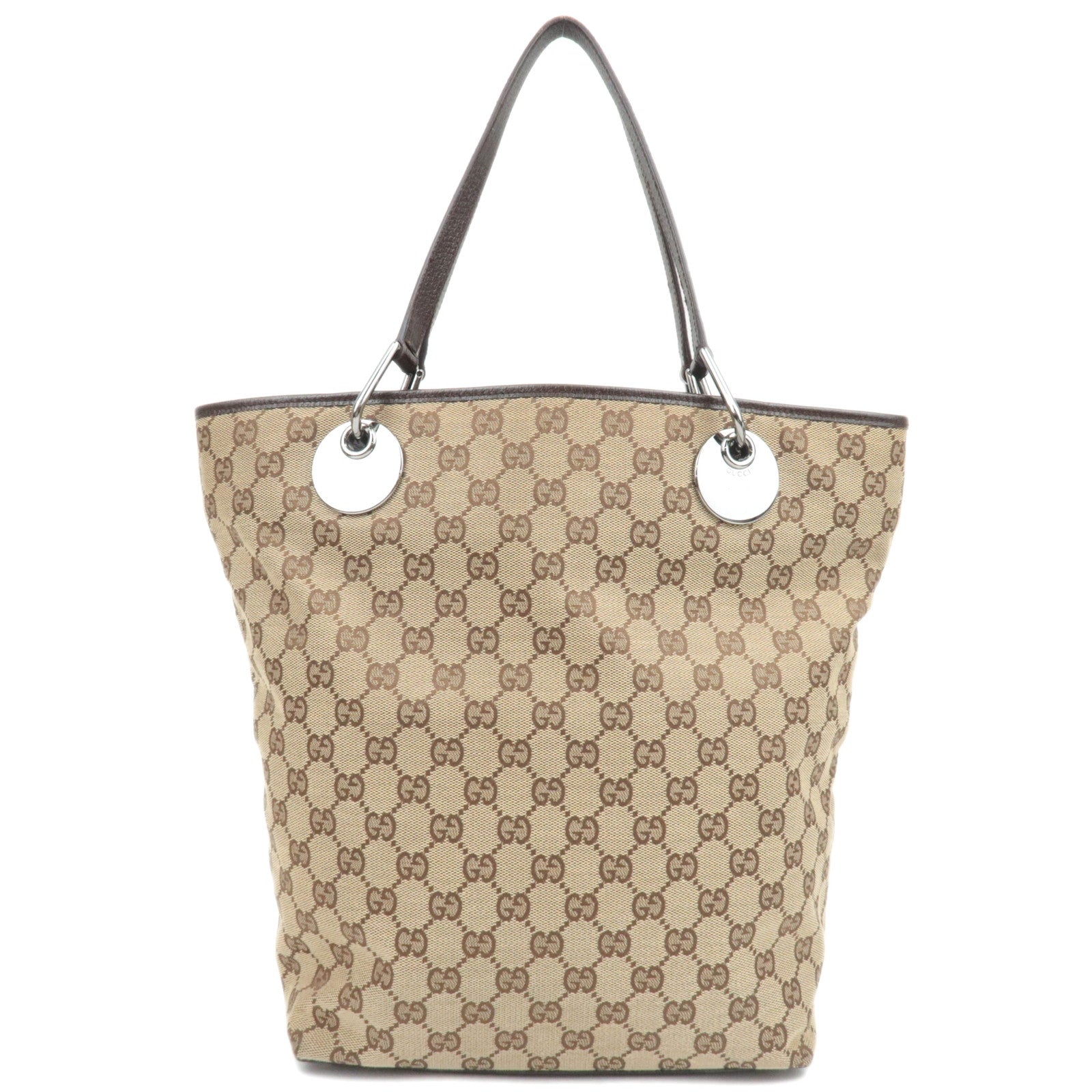 GUCCI GG Canvas Tote Bag Beige Brown 12083688242