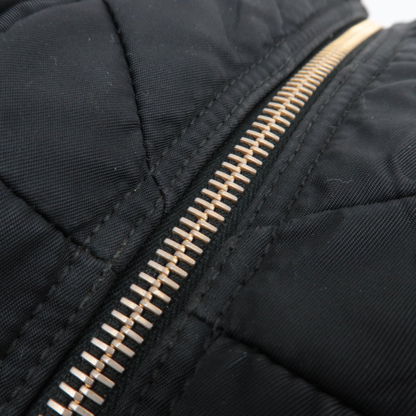 PRADA Quilted 2Way Nylon Handbag Black BL0404