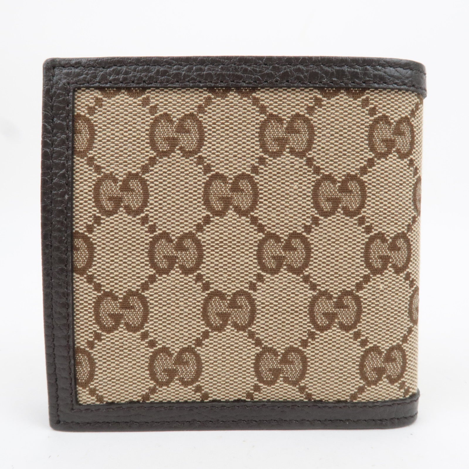 GUCCI GG Canvas Bifold Wallet Beige 150413