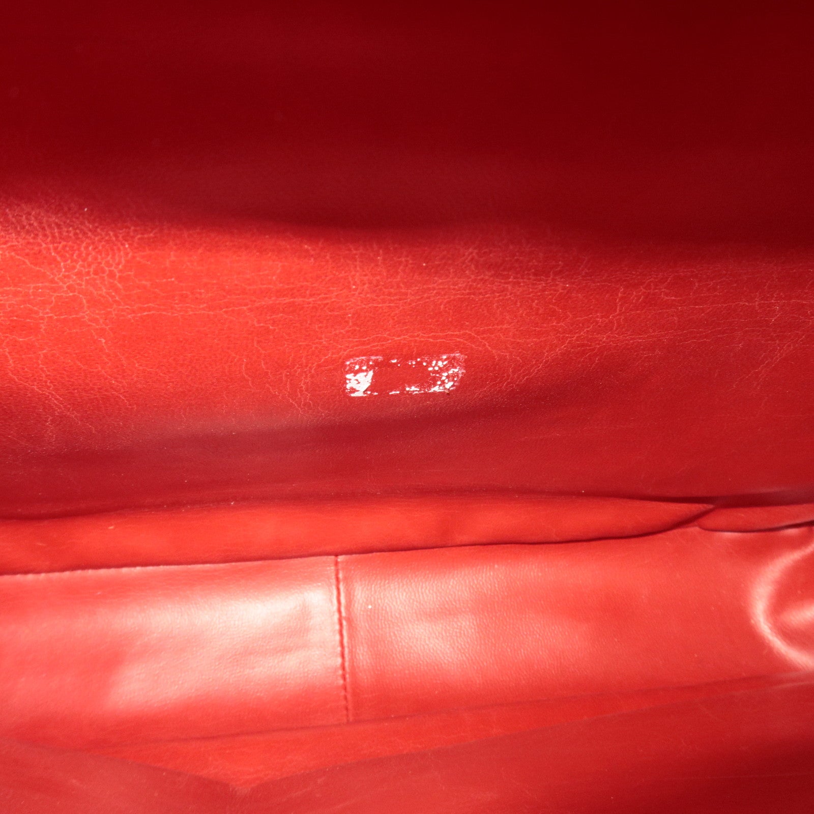 CHANEL Coco Mark Lambskin Chain Tote Bag Red Gold HDW
