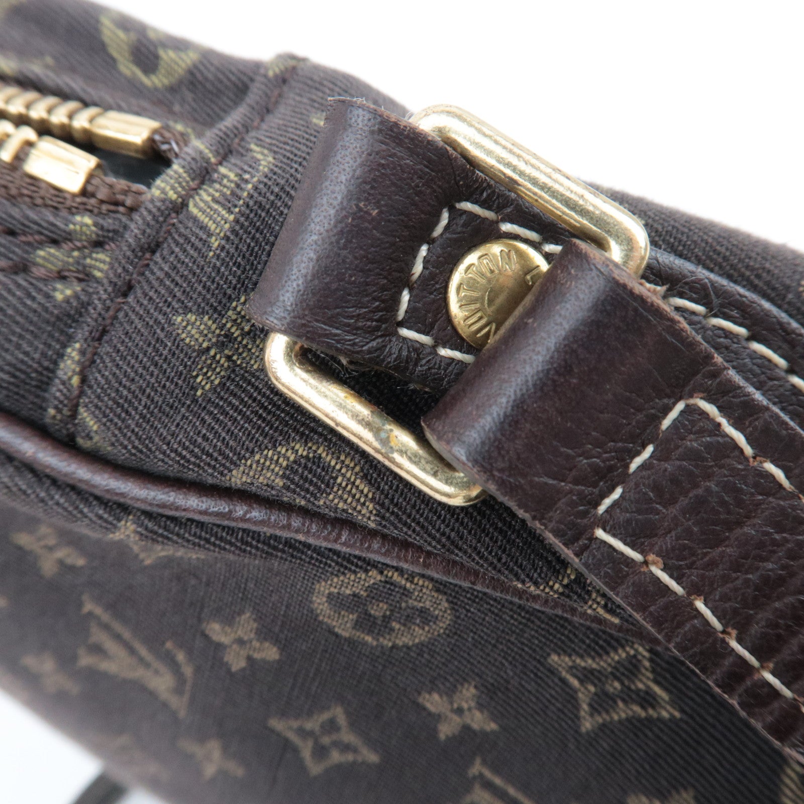 Louis Vuitton Monogram Mini Lin Danube Shoulder Bag Ebene M95228
