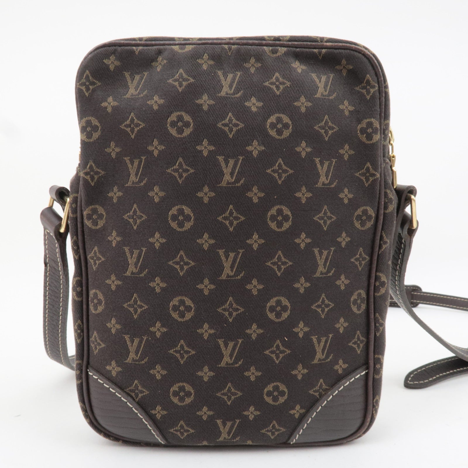 Louis Vuitton Monogram Mini Lin Danube Shoulder Bag Ebene M95228