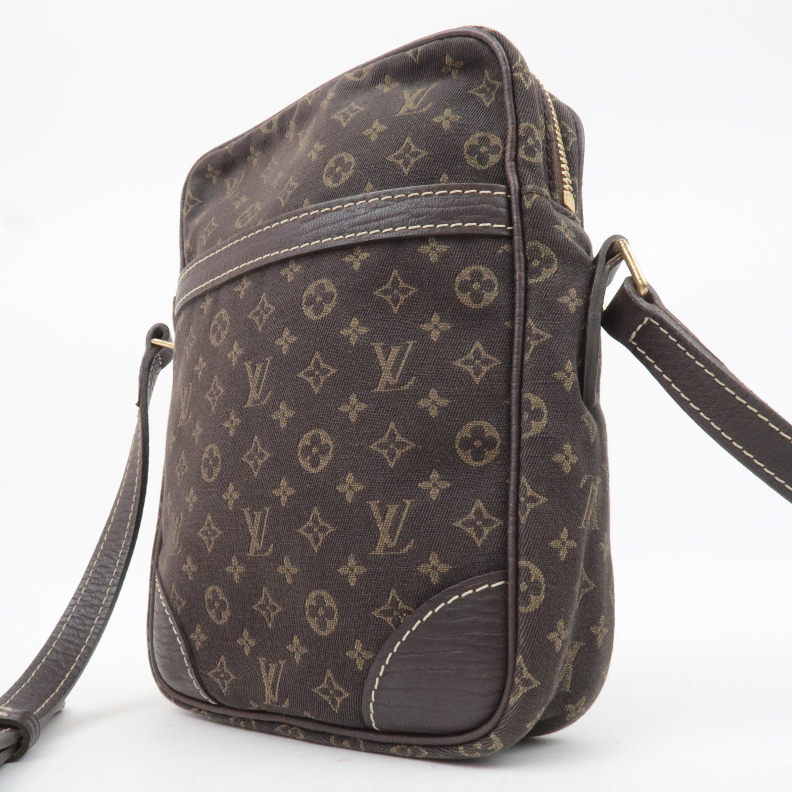Louis Vuitton Monogram Mini Lin Danube Shoulder Bag Ebene M95228