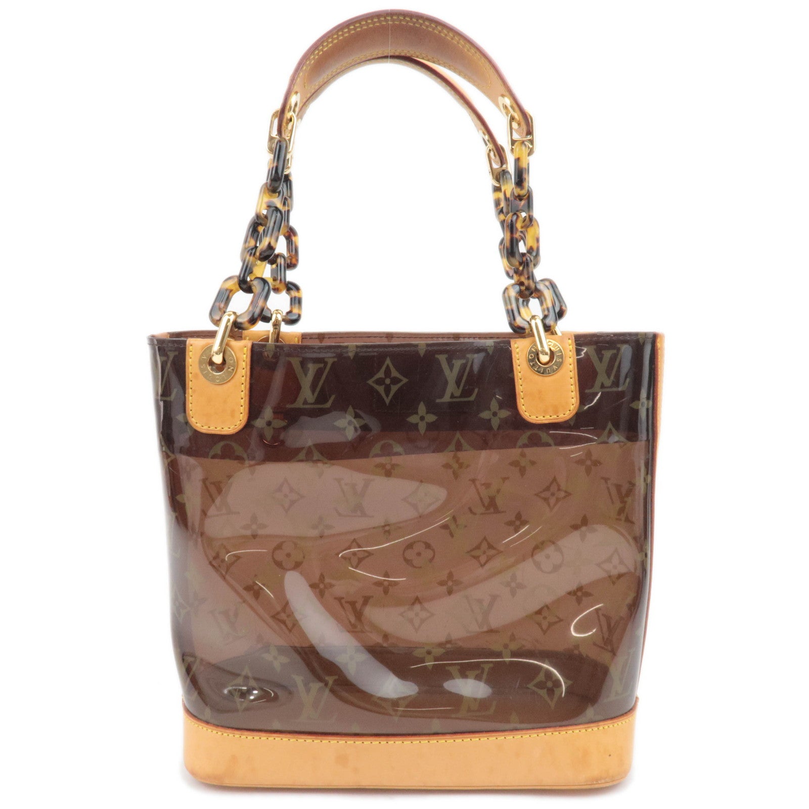 Louis Vuitton Monogram Vinyl Cabas Amble PM Handbag Clear Brown M9250288333
