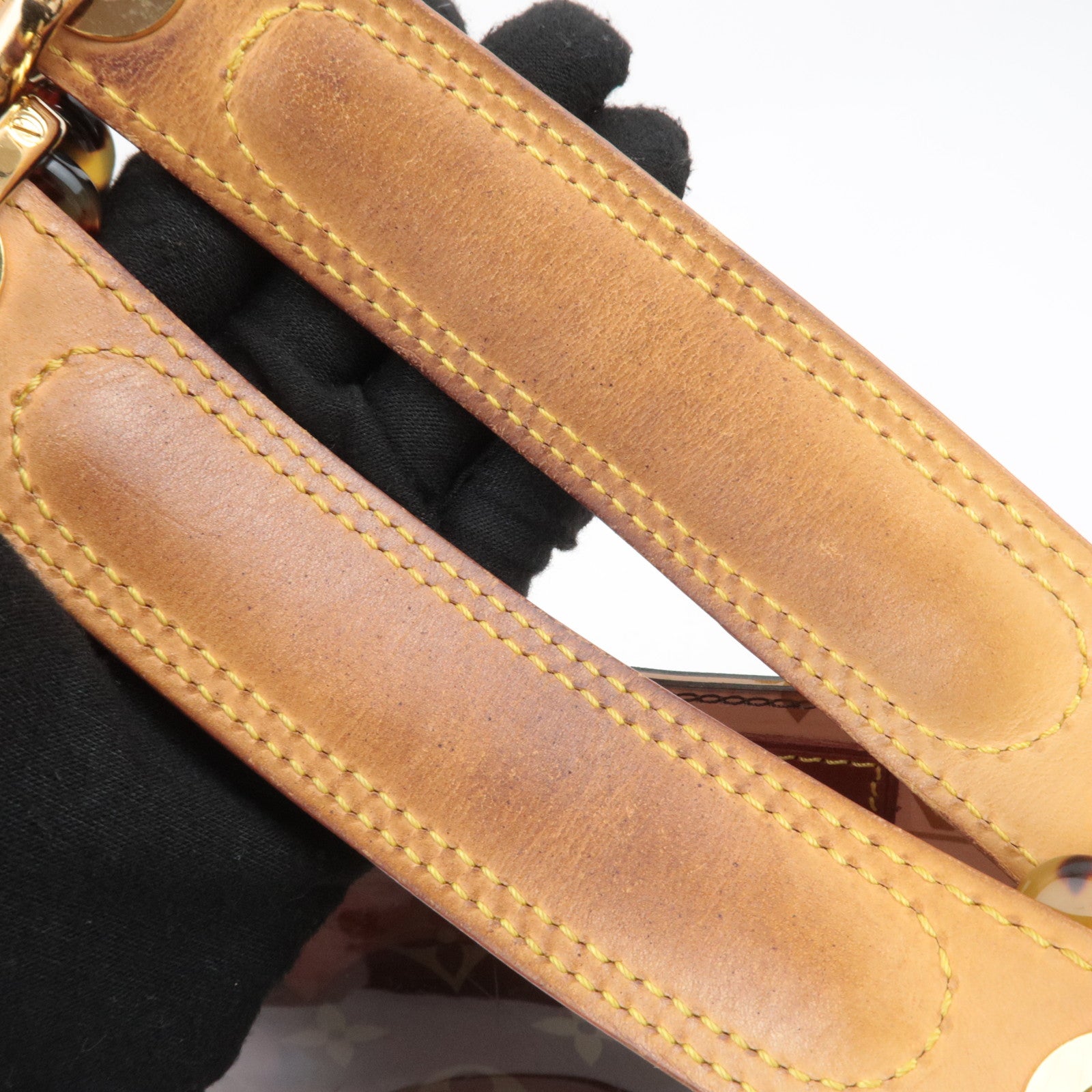 Louis Vuitton Monogram Vinyl Cabas Amble PM Handbag Clear Brown M92502